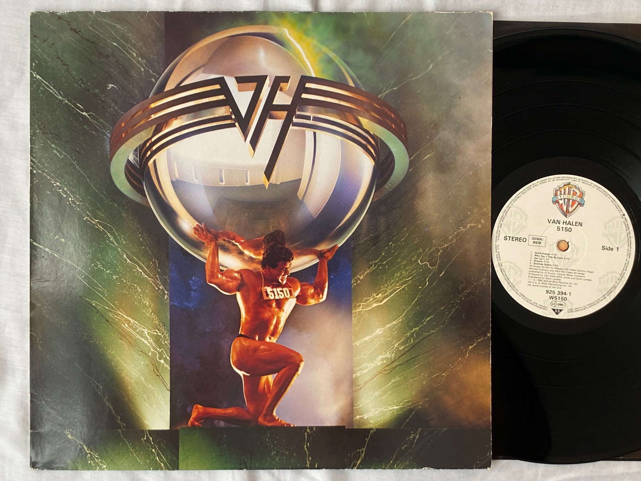 Omslagsbild för skivan VAN HALEN 5150 LP -86 Ger WARNER 925 394-1