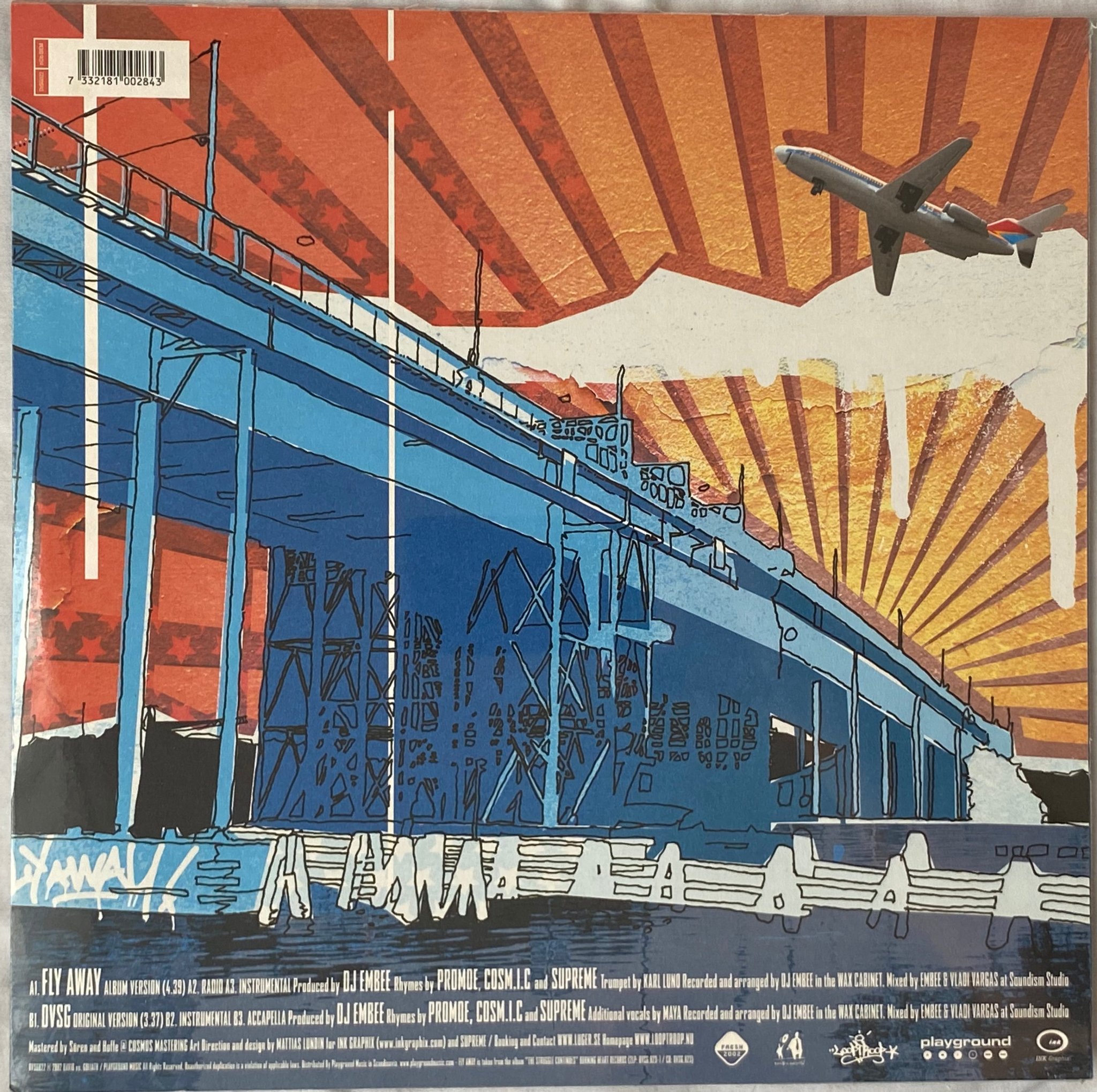 Omslagsbild för skivan LOOPTROOP Fly Away 12"SINGLE 2002 David Vs. Goliath – DVSG 022 SEALED