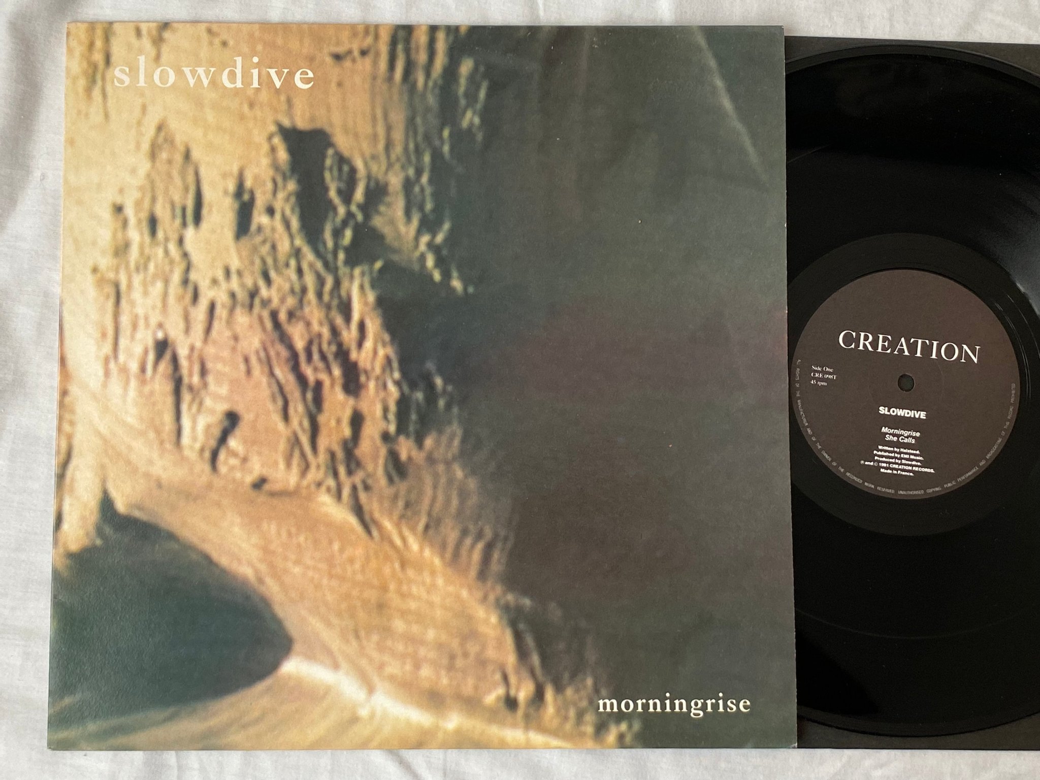 Omslagsbild för skivan SLOWDIVE losing today 12"single -91 UK CREATION CRE 098T indie 