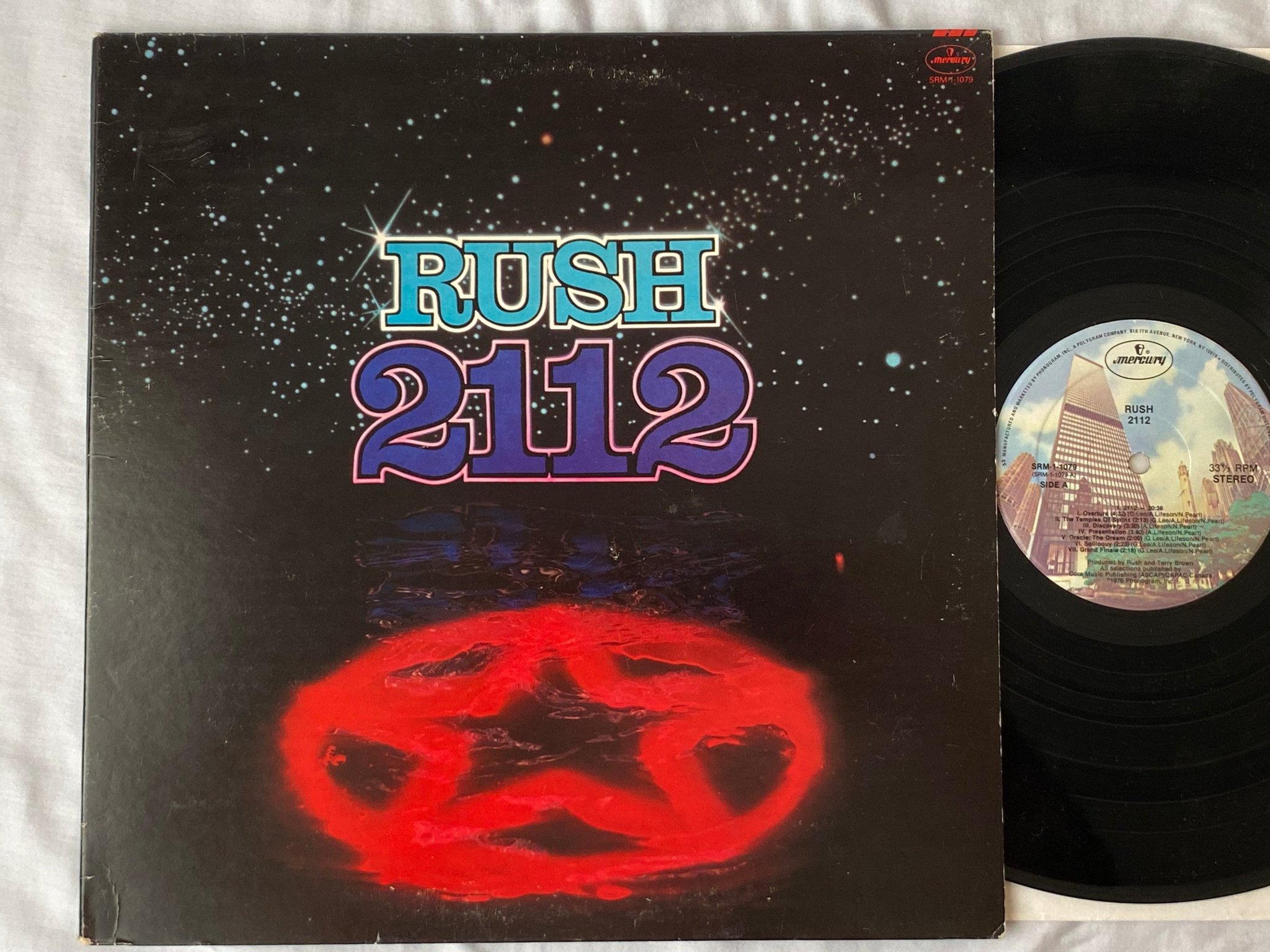 Omslagsbild för skivan RUSH 2112 LP MERCURY SRM-1-1079
