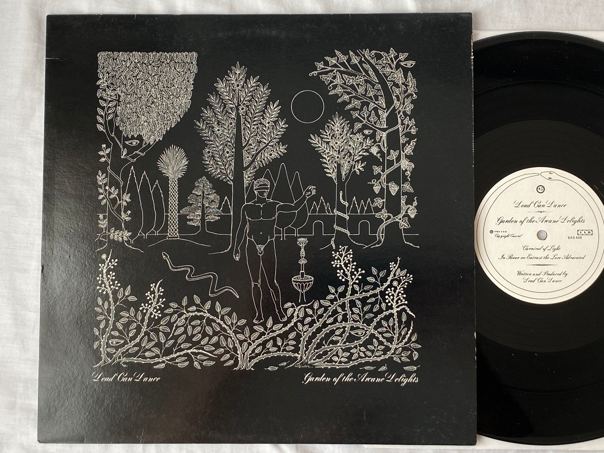 Omslagsbild för skivan DEAD CAN DANCE Garden Of The Arcane Delights 12"ep -84 4AD BAD 408