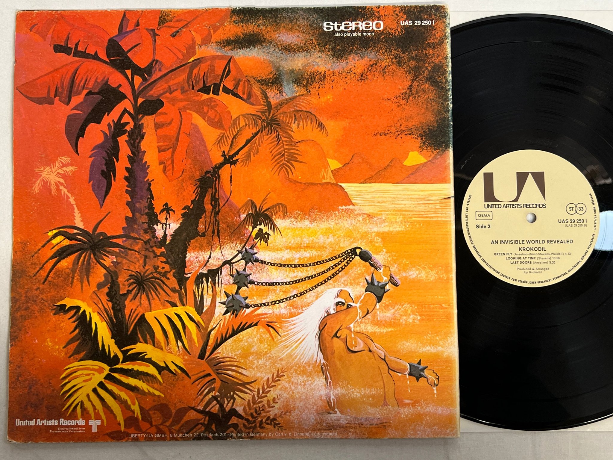 Omslagsbild för skivan KROKODIL an invisible world of revealed LP -71 Ger UNITED ARTISTS UAS 29 250 I *