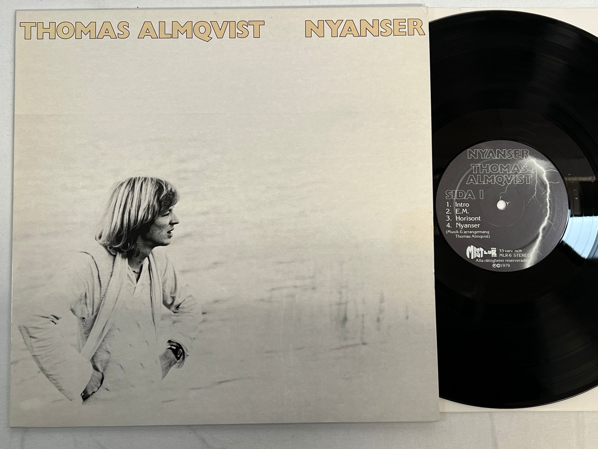 Omslagsbild för skivan THOMAS ALMQVIST nyanser LP -79 Swe MISTLUR MLR 6 ** RARE **
