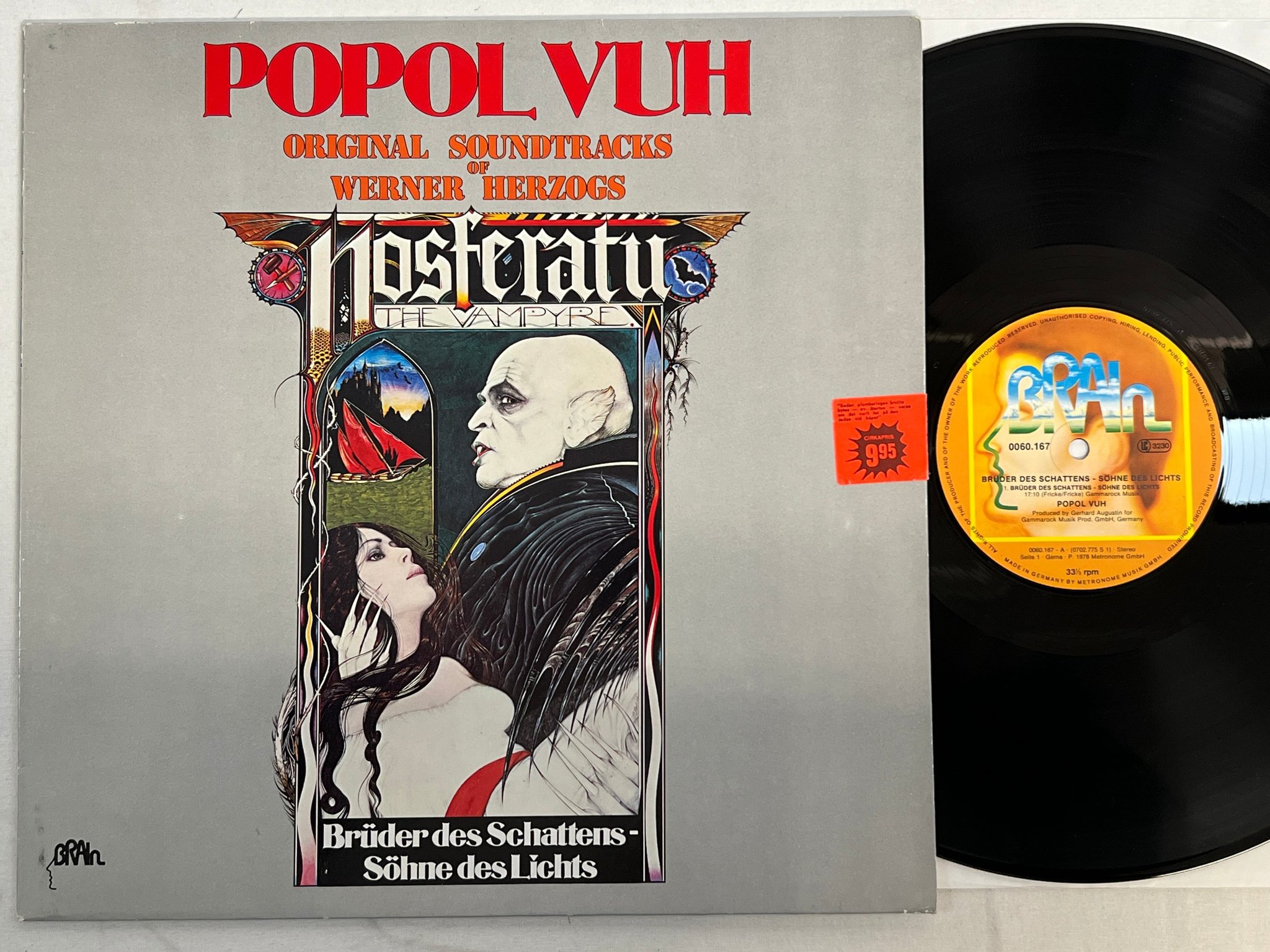 Omslagsbild för skivan POPOL VUH Nosferatu The Vampyre  LP -78 Ger BRAIN 0060.167 