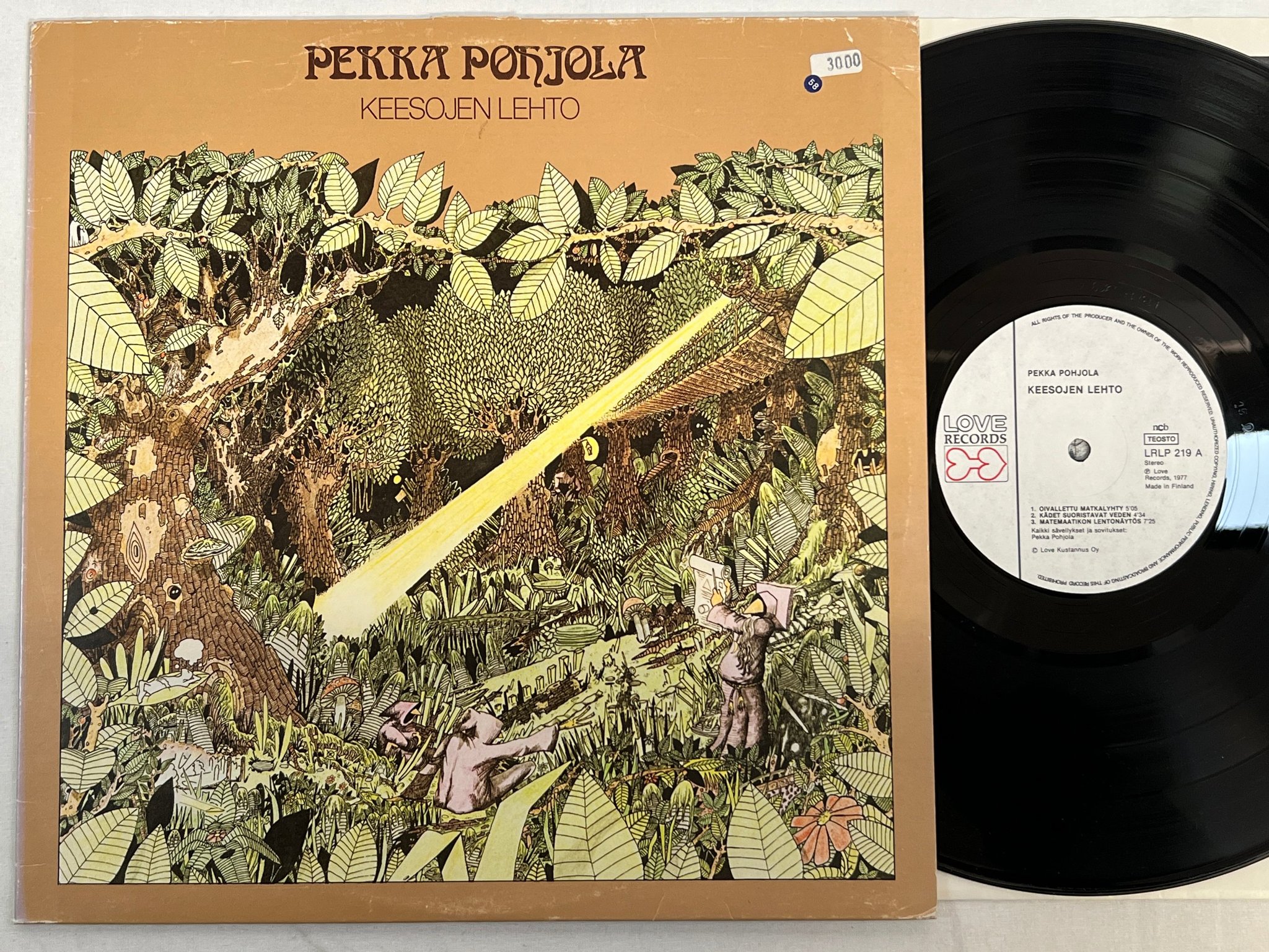 Omslagsbild för skivan PEKKA POHJOLA keesojen lehto LP -77 Fin LOVE LRLP 219