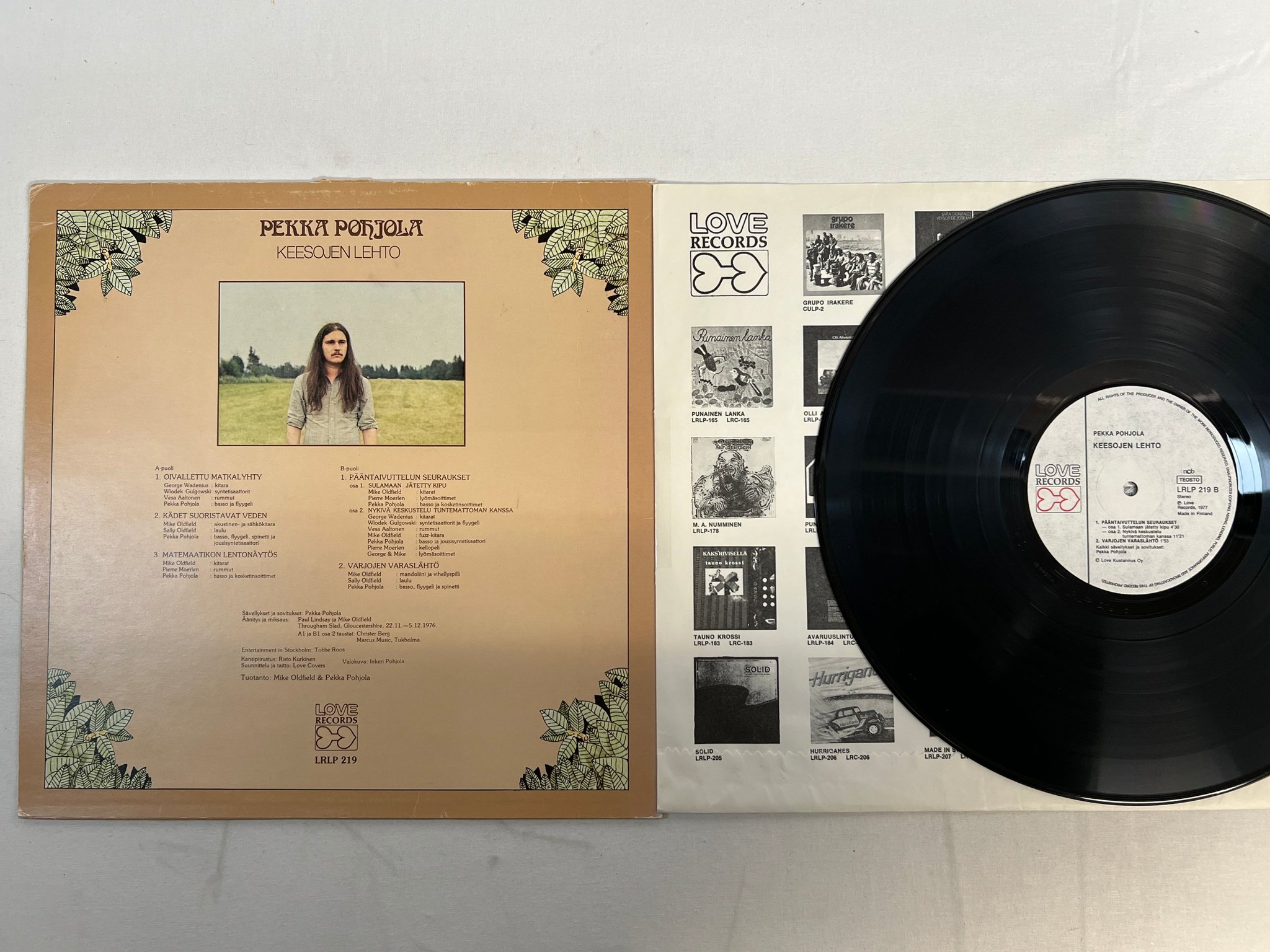 Omslagsbild för skivan PEKKA POHJOLA keesojen lehto LP -77 Fin LOVE LRLP 219