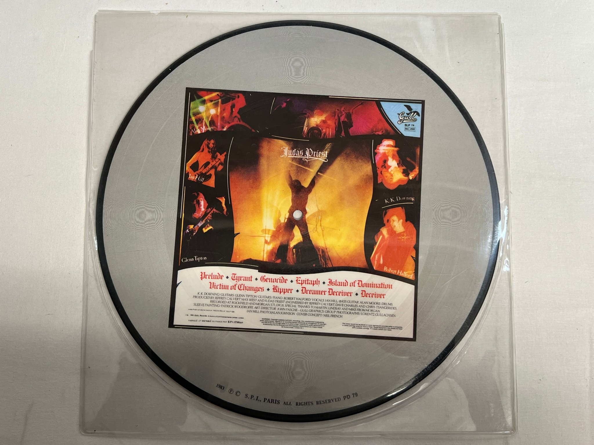 Omslagsbild för skivan JUDAS PRIEST Sad Wings Of Destiny PICTURE DISC Fra -83 SPI PD 79