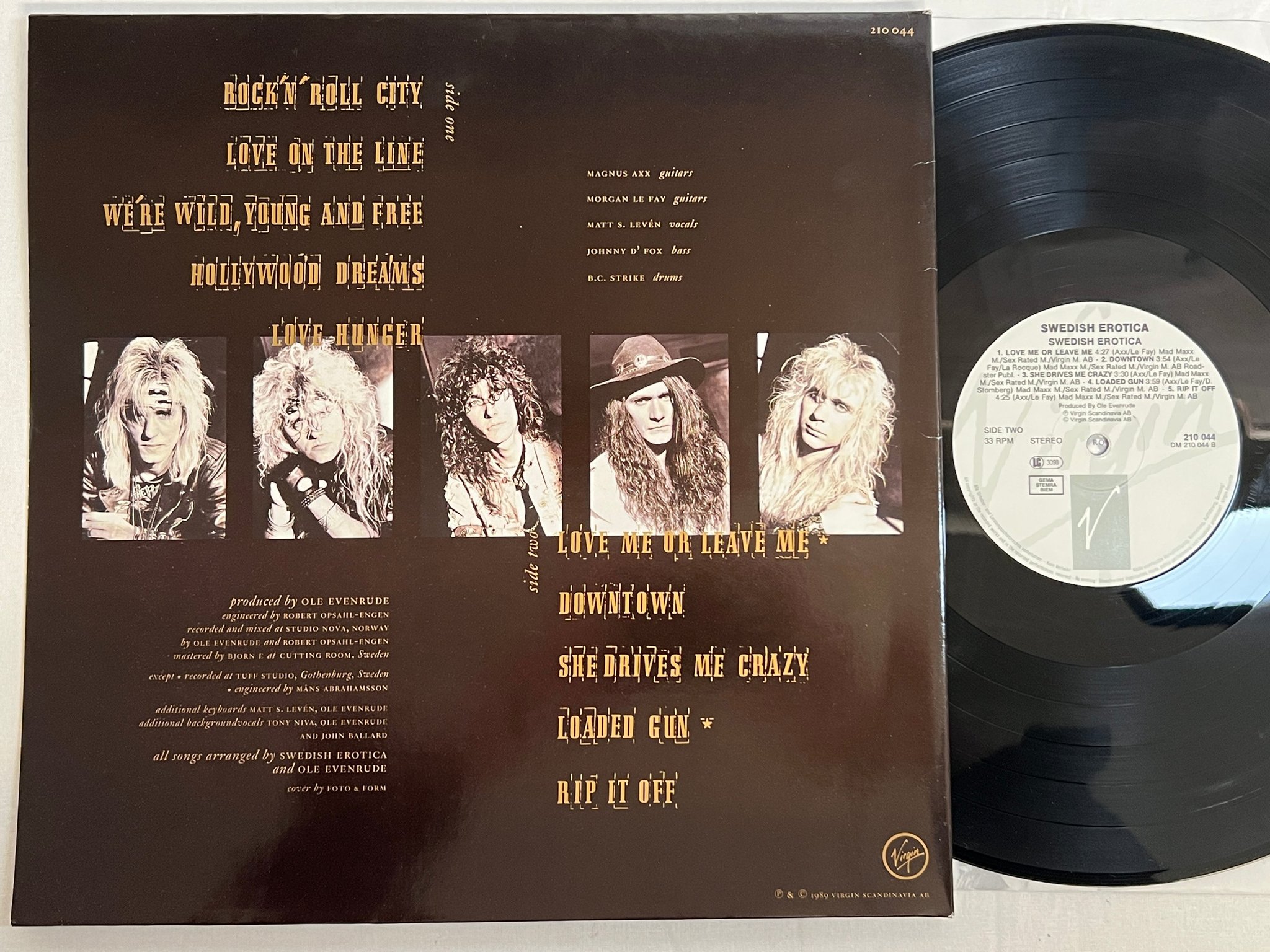 Omslagsbild för skivan SWEDISH EROTICA s/t LP -89 VIRGIN 210 044 