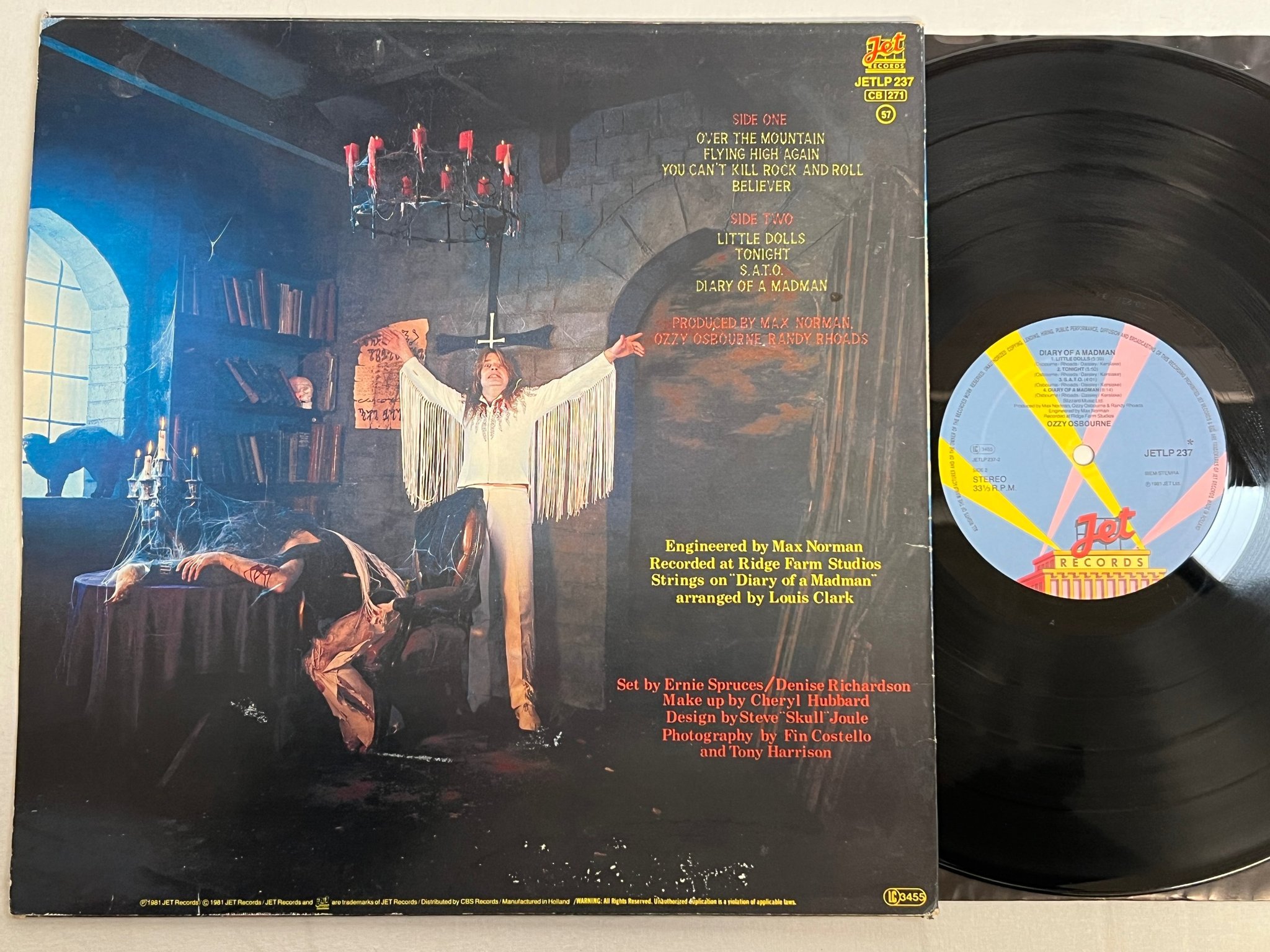 Omslagsbild för skivan OZZY OSBOURNE diary of a madman LP -81 JETLP 237 hard rock