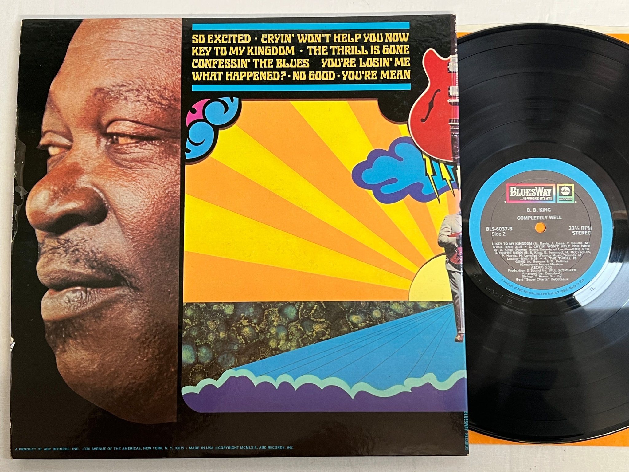 Omslagsbild för skivan B.B. KING completely well LP -69 US BLUESWAY BLS-6037 electric blues