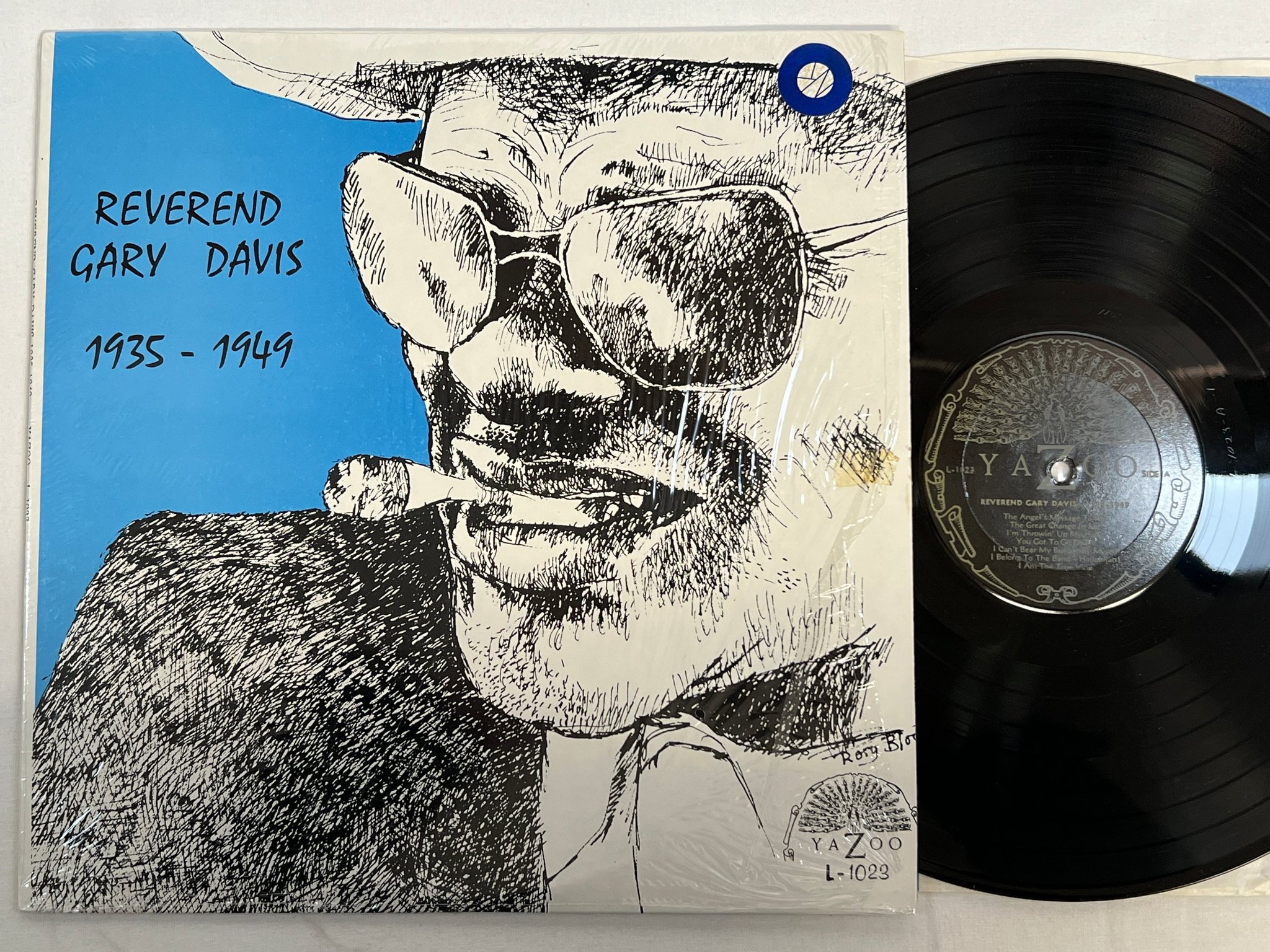 Omslagsbild för skivan REVEREND GARY DAVIS 1935-1949 LP -70 US YAZOO L-1023