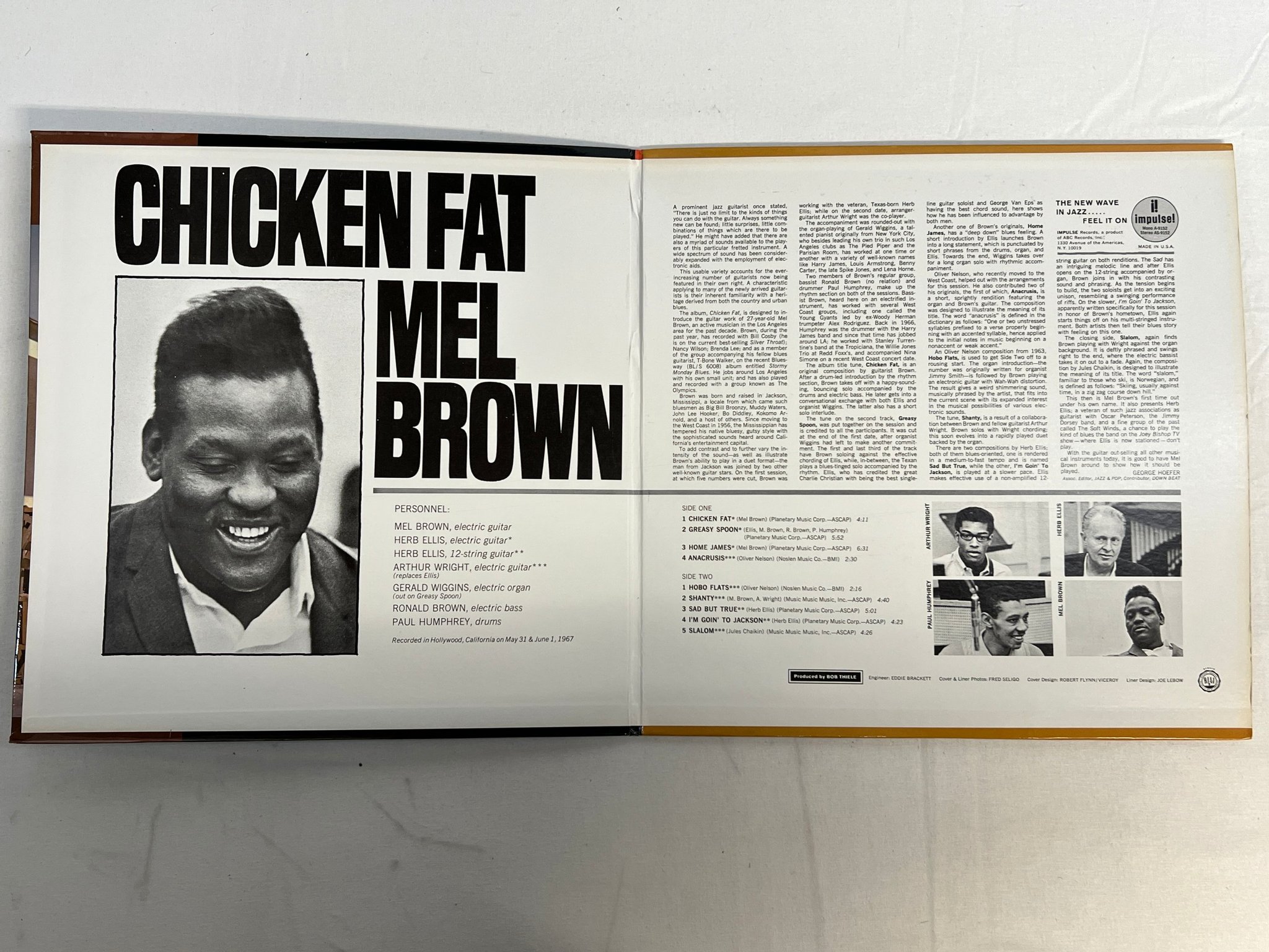Omslagsbild för skivan MEL BROWN chicken fat LP -67 US IMPULSE A/S-9152 