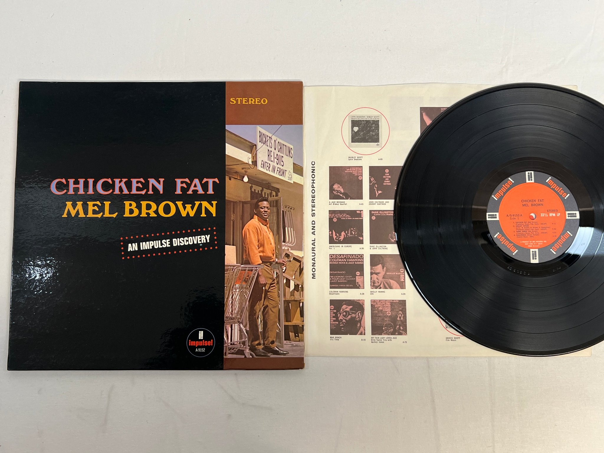 Omslagsbild för skivan MEL BROWN chicken fat LP -67 US IMPULSE A/S-9152 