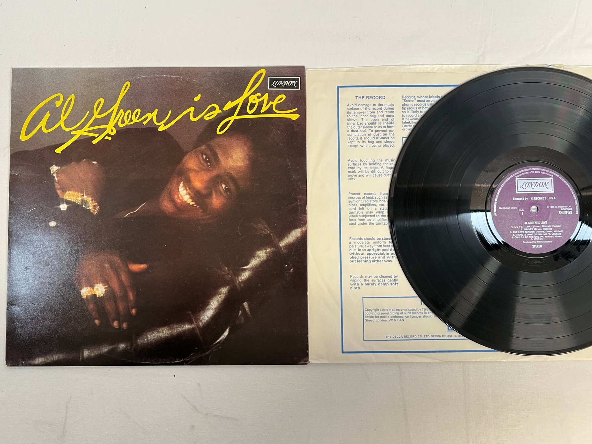 Omslagsbild för skivan AL GREEN is love LP -75 UK LONDON SHU 8488 