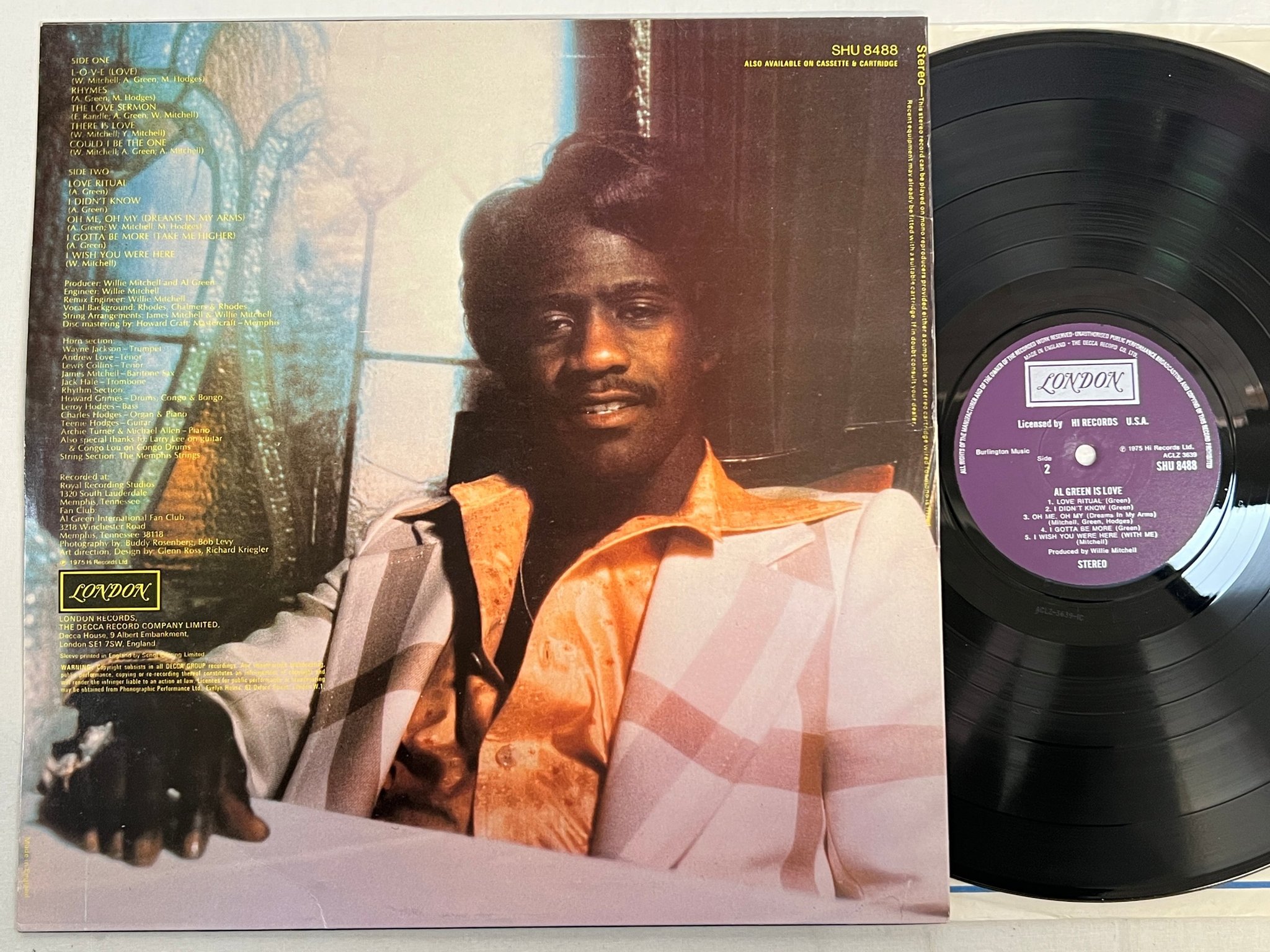 Omslagsbild för skivan AL GREEN is love LP -75 UK LONDON SHU 8488 