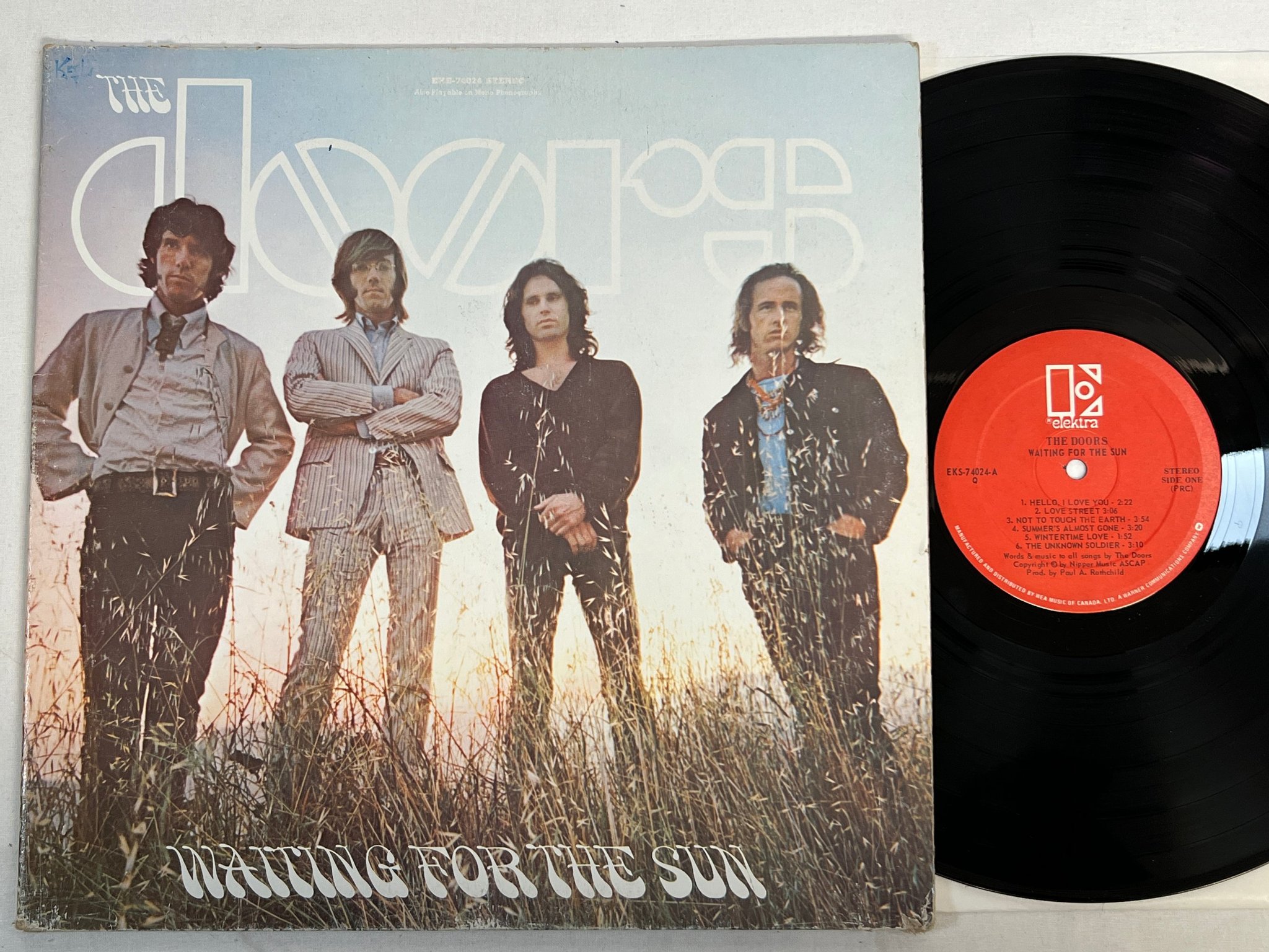 Omslagsbild för skivan THE DOORS waiting for the sun LP Can ELEKTRA EKS 74024 Q