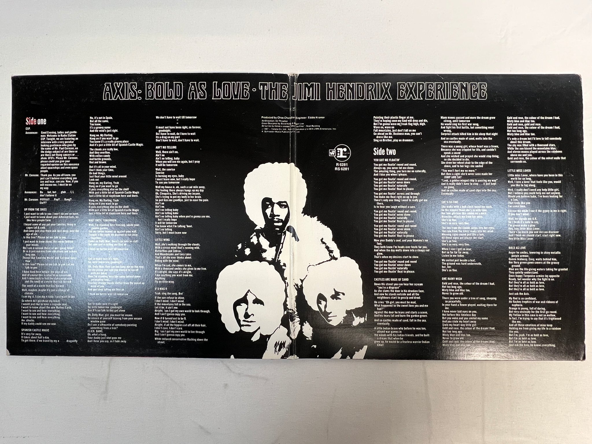 Omslagsbild för skivan JIMI HENDRIX EXPERIENCE axis: bold as love LP re Can REPRISE RS 6281