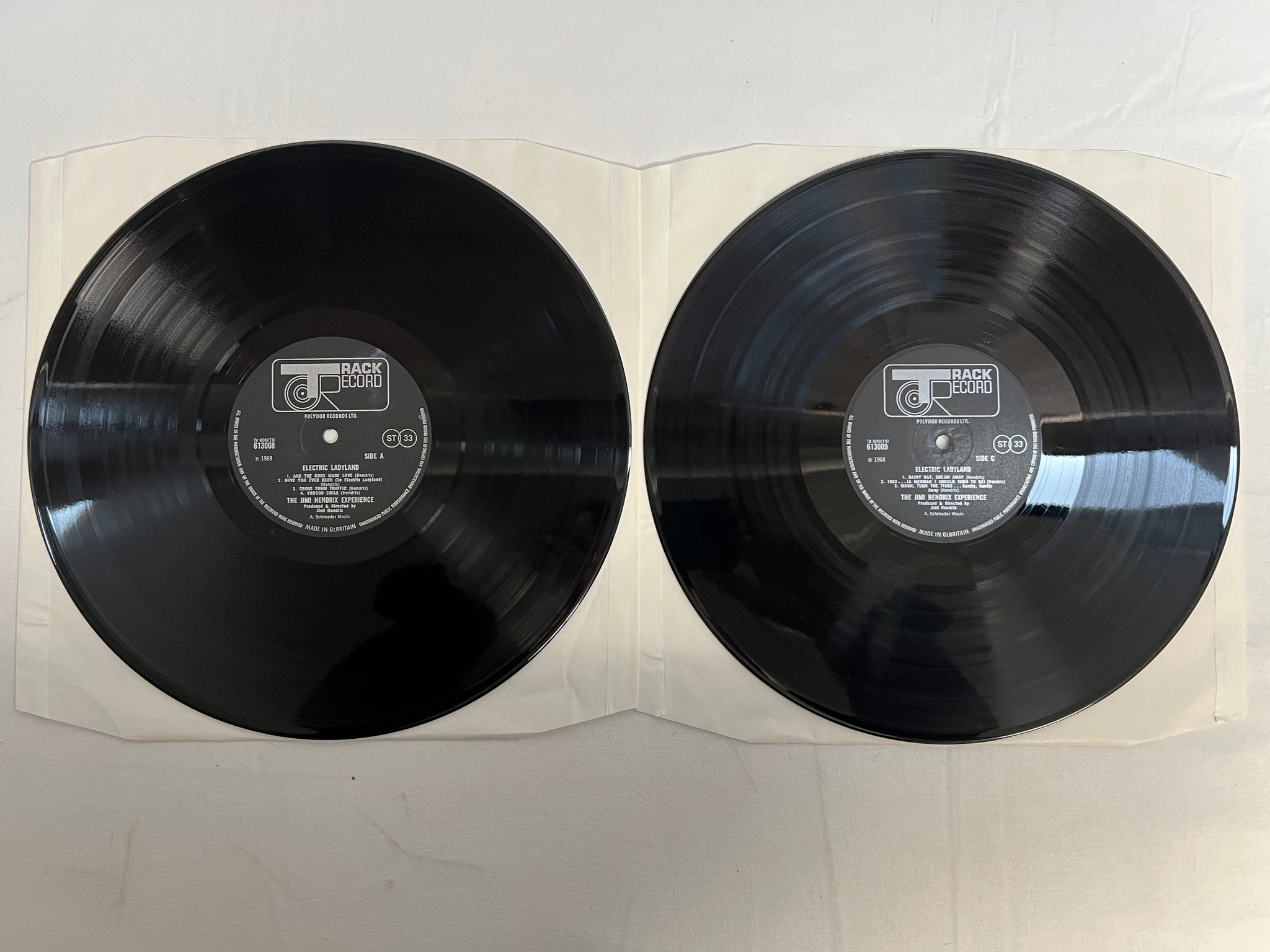 Omslagsbild för skivan JIMI HENDRIX EXPERIENCE electric ladyland 2xLP -68 UK TRACK 613008  ** rare **