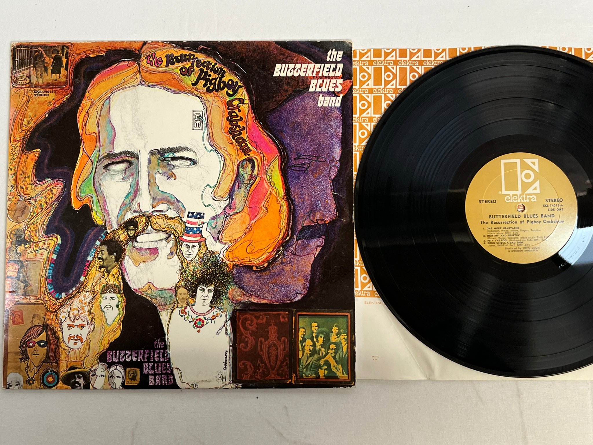 Omslagsbild för skivan BUTTERFIELD BLUES BAND the resurrection of pigboy crabshaw LP US ELEKTRA EKS-740