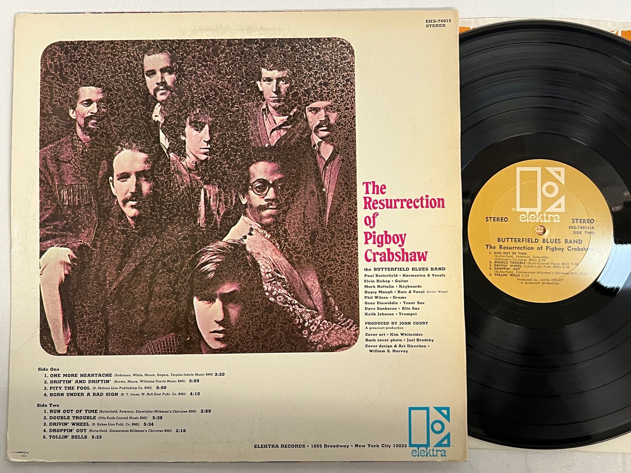 Omslagsbild för skivan BUTTERFIELD BLUES BAND the resurrection of pigboy crabshaw LP US ELEKTRA EKS-740