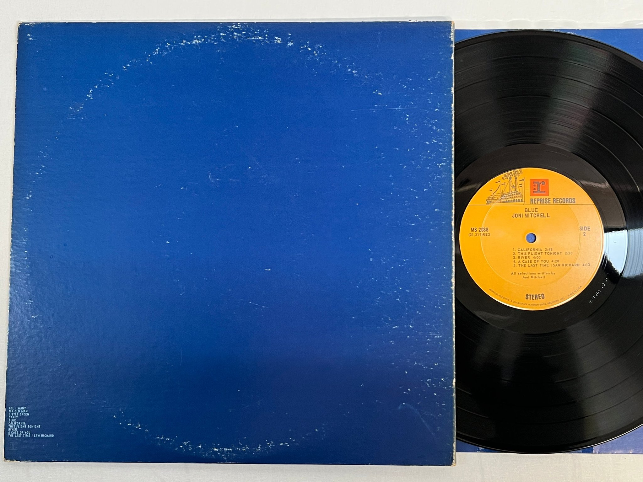 Omslagsbild för skivan JONI MITCHELL blue LP -71 US REPRISE MS 2038 ** classic **