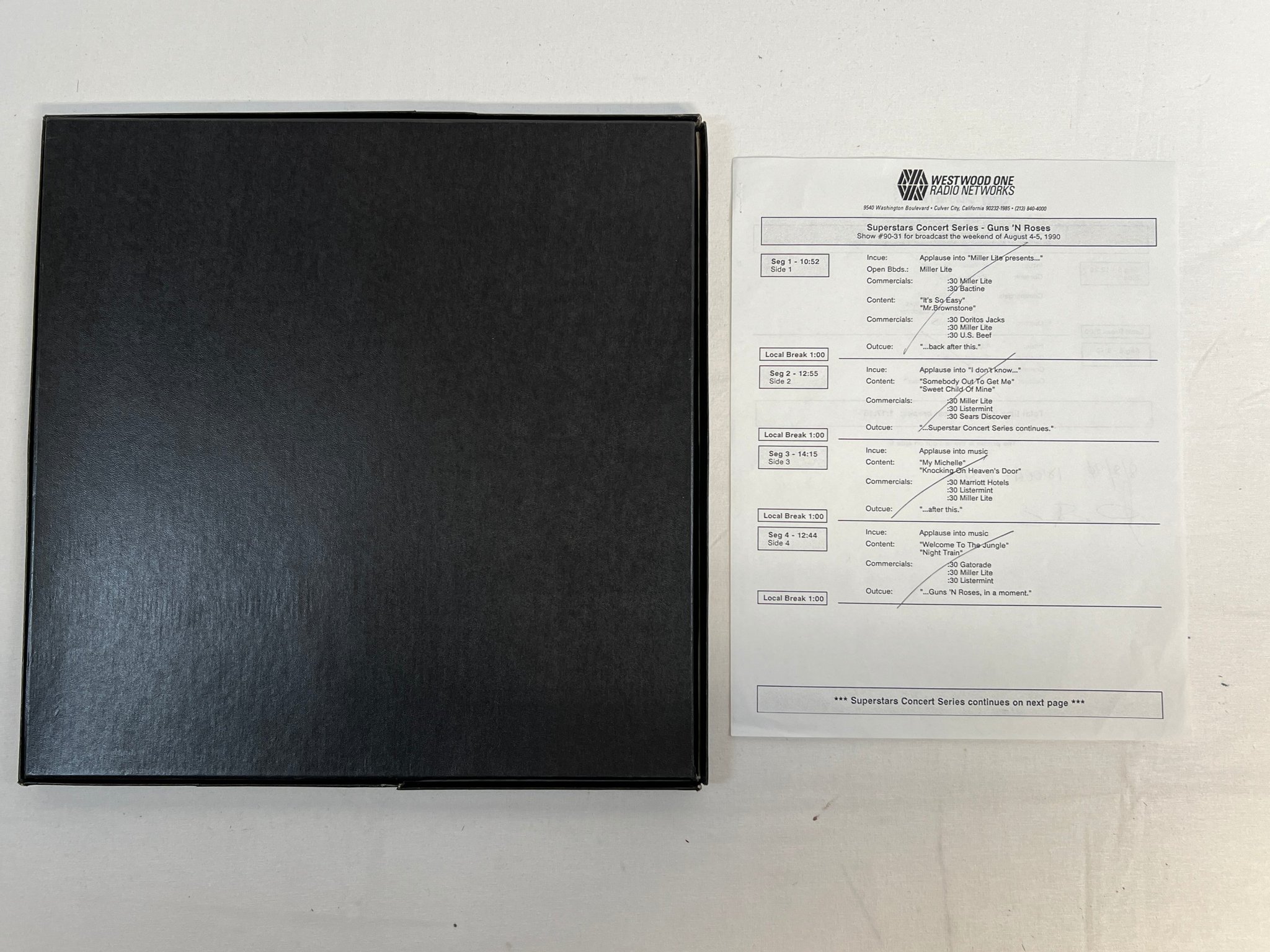 Omslagsbild för skivan GUNS N' ROSES Superstar Concert Series 3xLP -89 WESTWOOD CO 89-22 transcription 