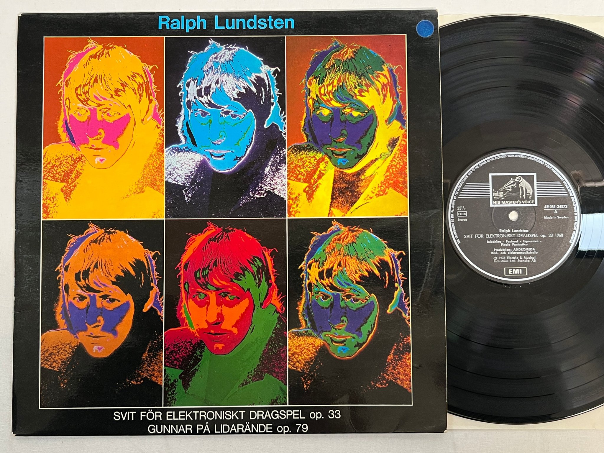 Omslagsbild för skivan RALPH LUNDSTEN svit för elektoniskt dragspel op. 33 LP -73 Swe HMV 4E 061-34873