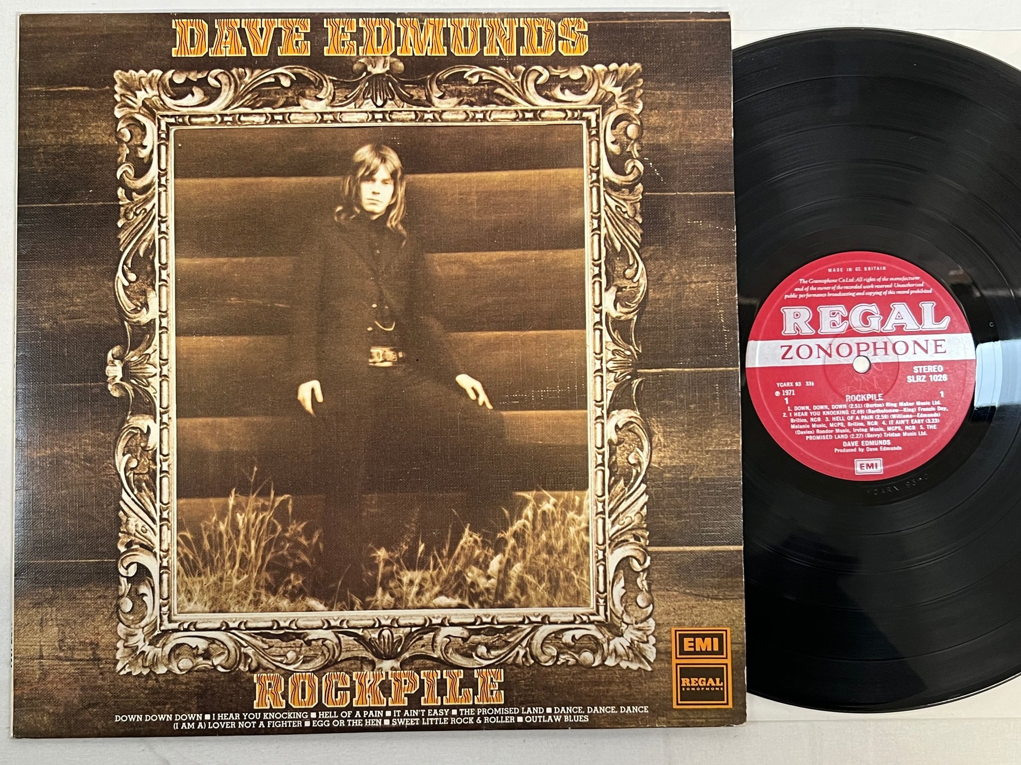 Omslagsbild för skivan DAVE EDMUNDS rockpile LP -71 UK REGAL SLRZ 1026