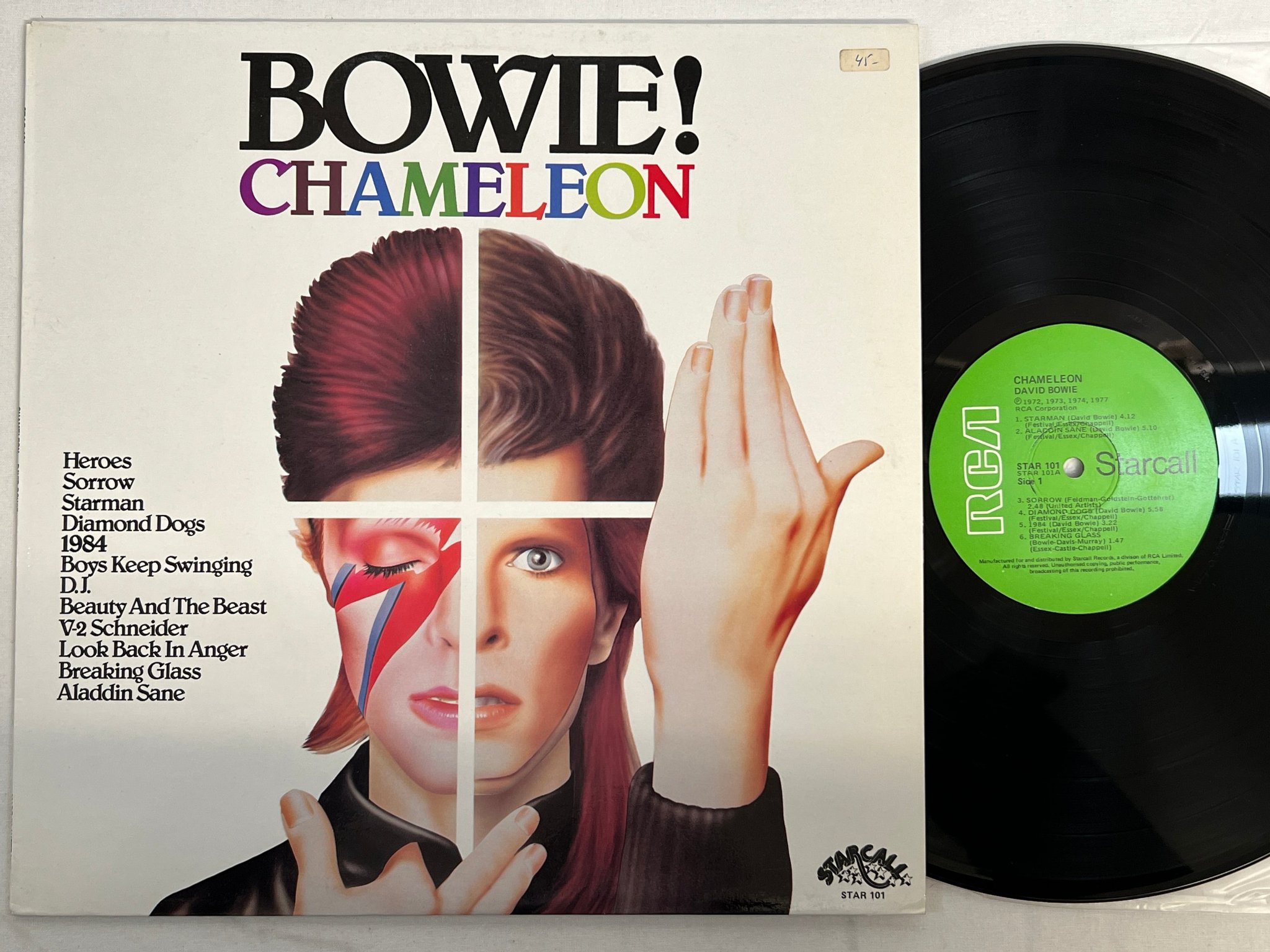 Omslagsbild för skivan DAVID BOWIE chameleon LP -79 Australia RCA/STARCALL STAR 101