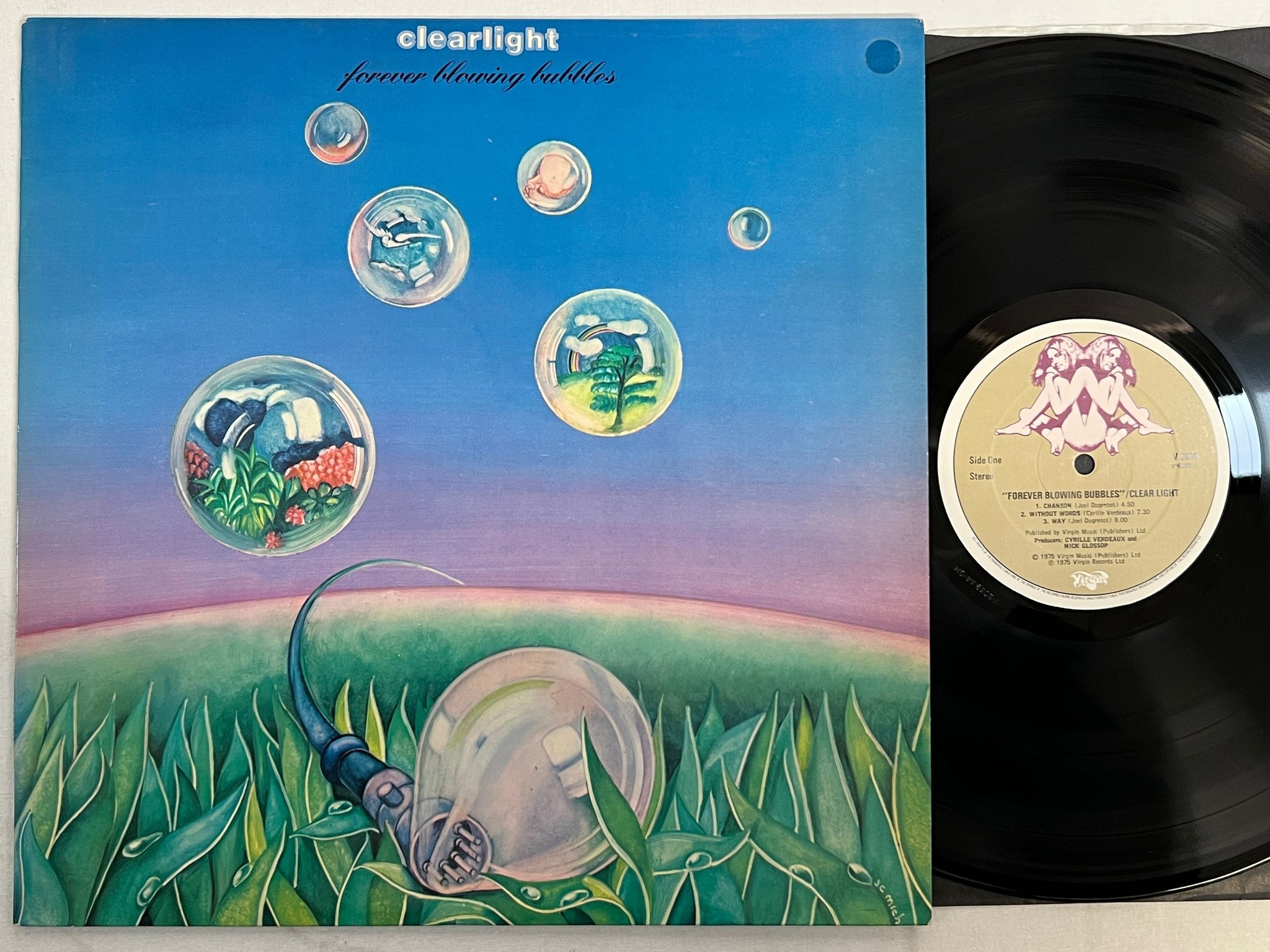 Omslagsbild för skivan CLEARLIGHT Forever Blowing Bubbles LP -75 UK VIRGIN V 2039