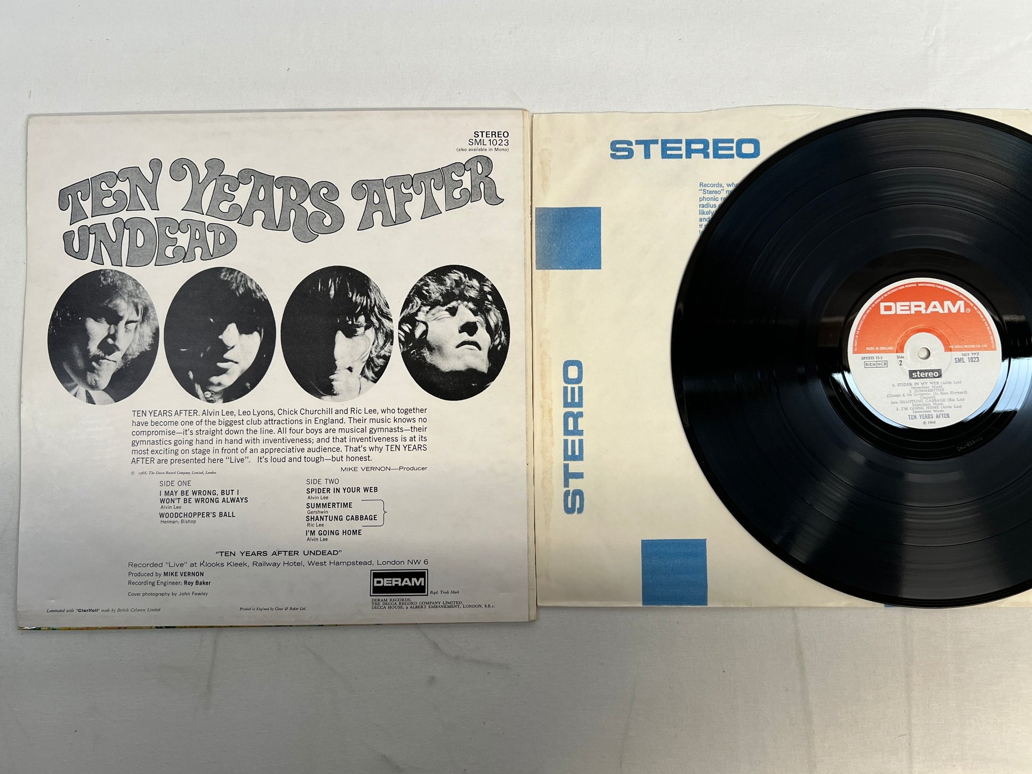 Omslagsbild för skivan TEN YEARS AFTER s/t LP -68 UK DERAM SML 1023