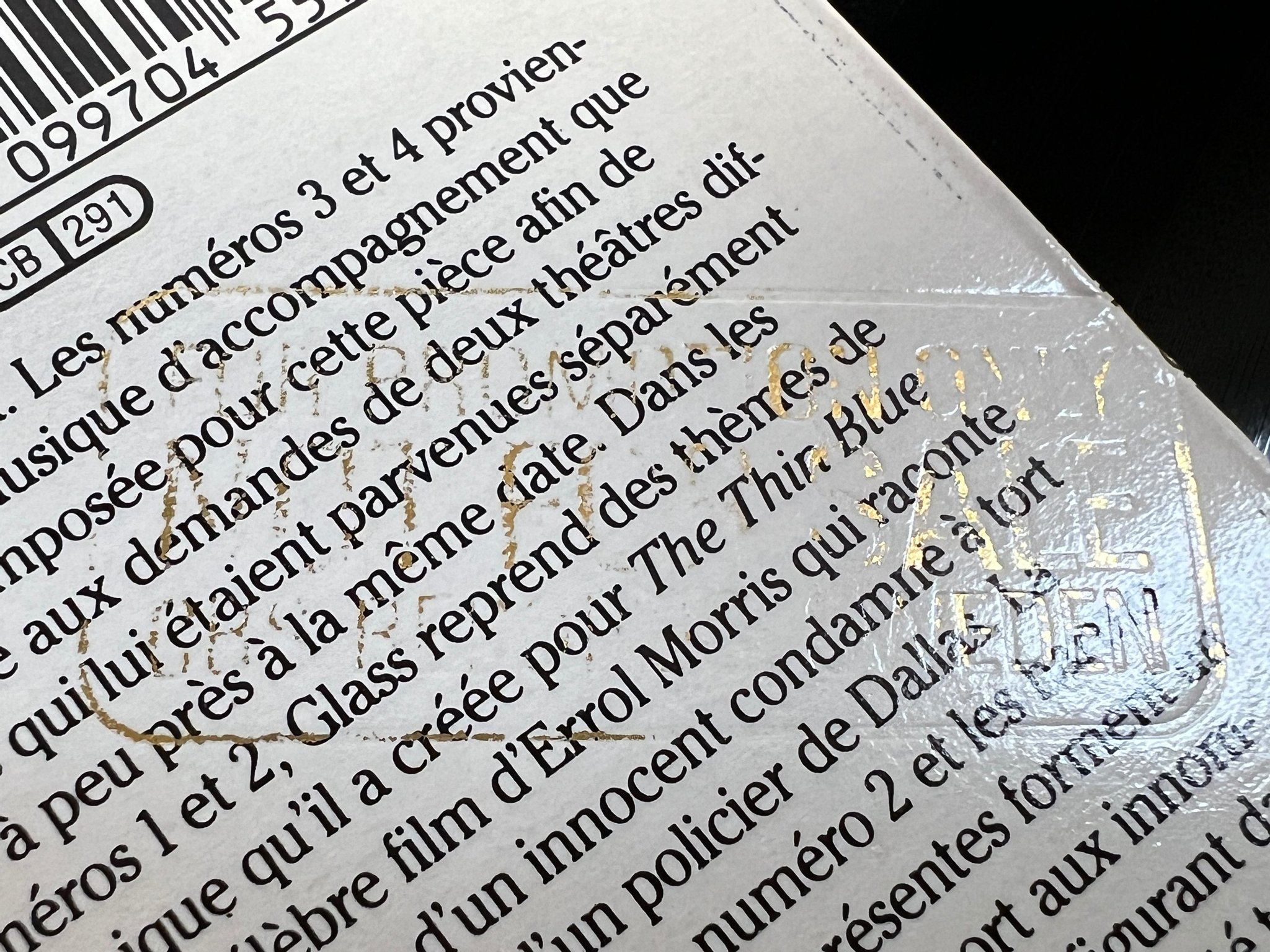 Omslagsbild för skivan PHILIP GLASS solo piano LP -89 Eu FM 45576