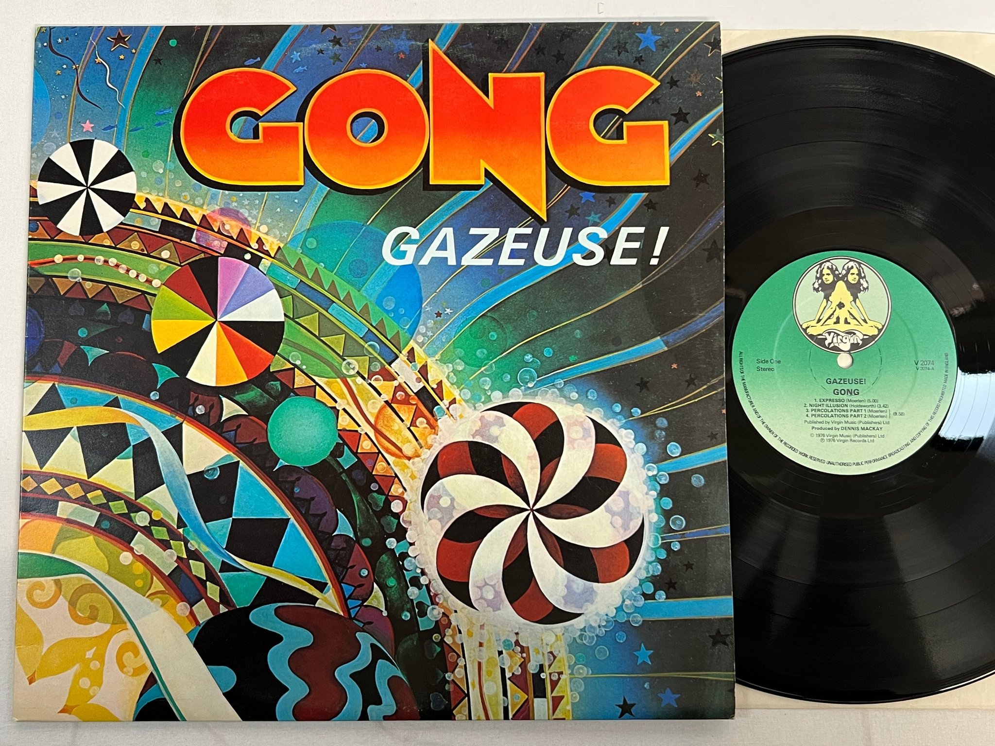 Omslagsbild för skivan GONG gazeuse! LP -76 UK VIRGIN V 2074           