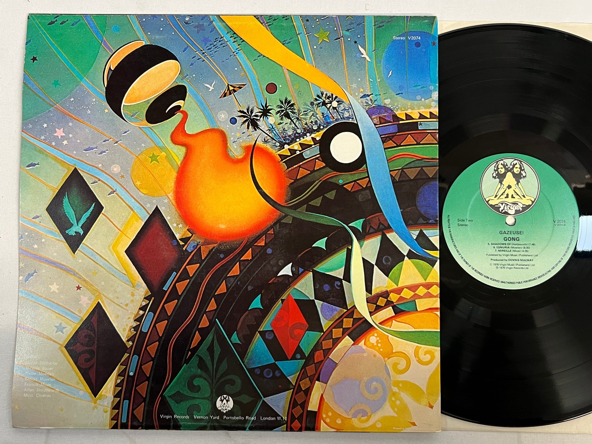 Omslagsbild för skivan GONG gazeuse! LP -76 UK VIRGIN V 2074           