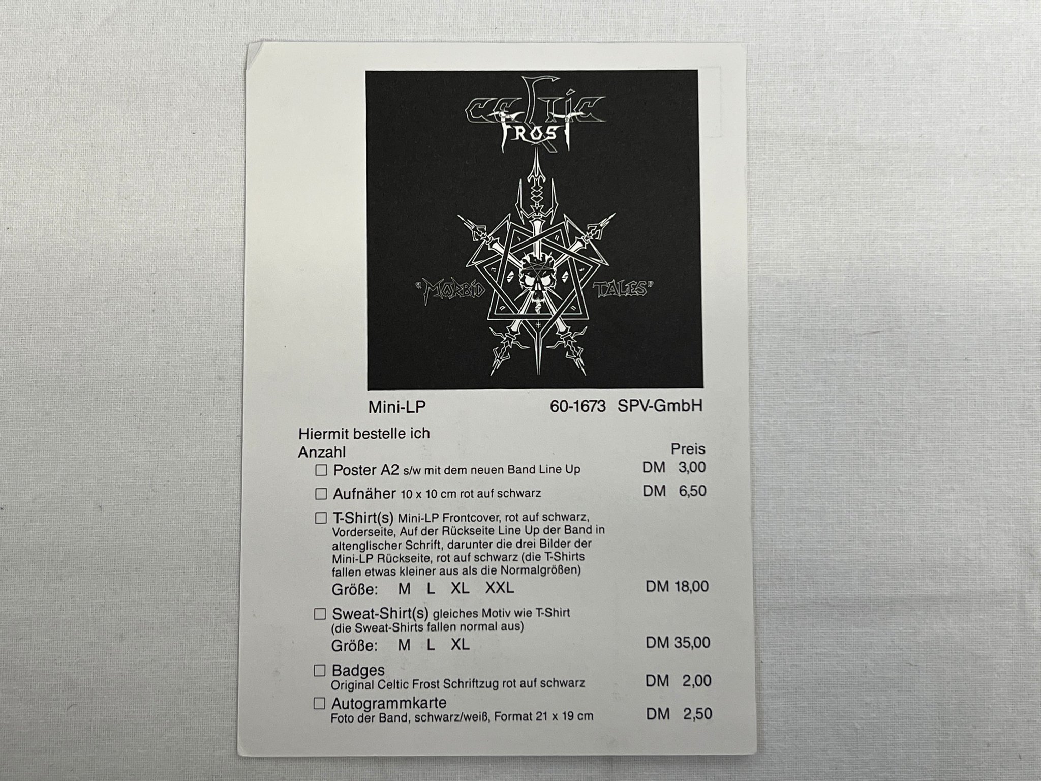 Omslagsbild för skivan CELTIC FROST emperor's return 12"ep -85 Ger NOISE N 0024 ** rare **