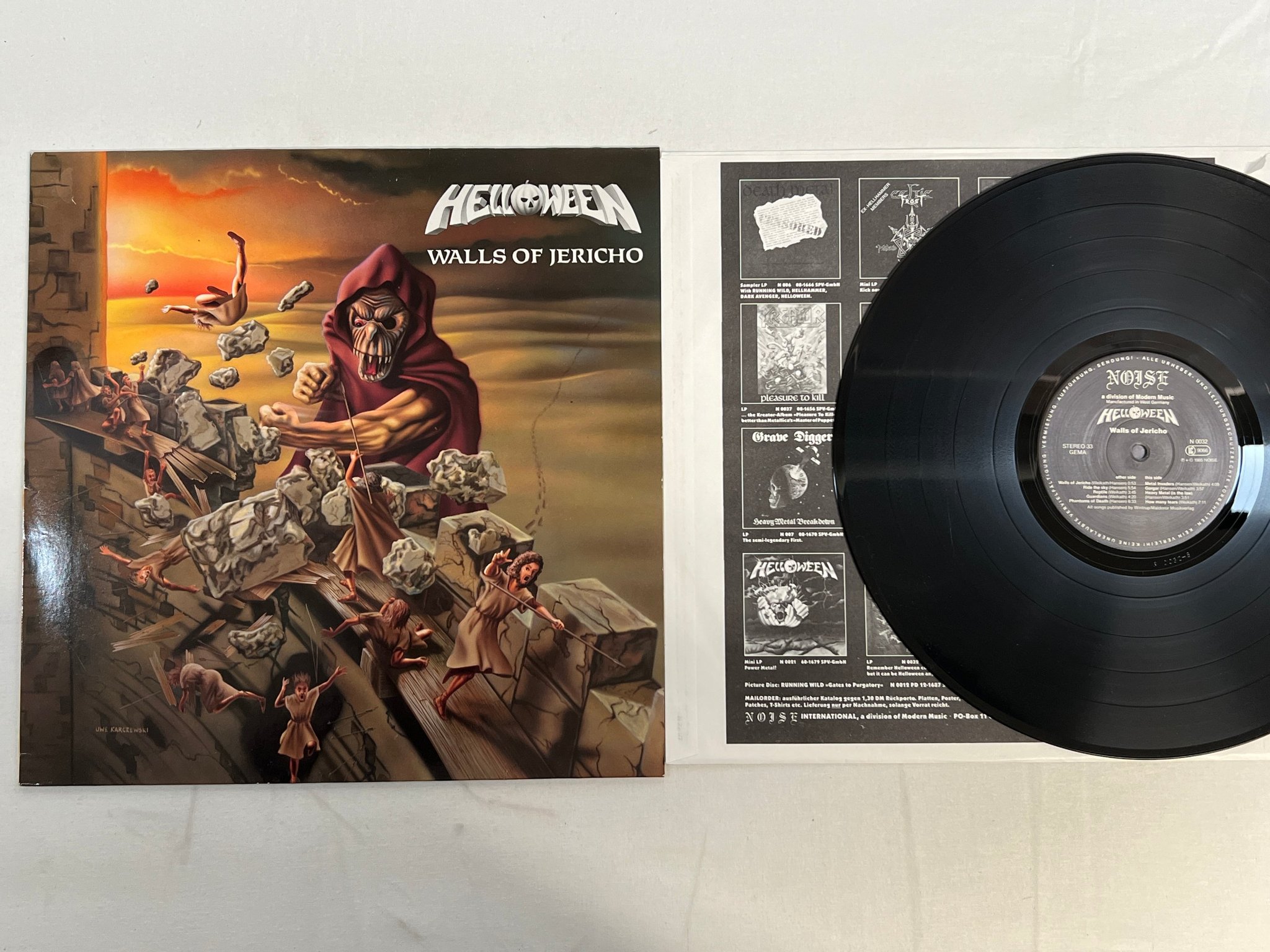 Omslagsbild för skivan HELLOWEEN walls of Jericho LP -85 NOISE N 0032 metal 