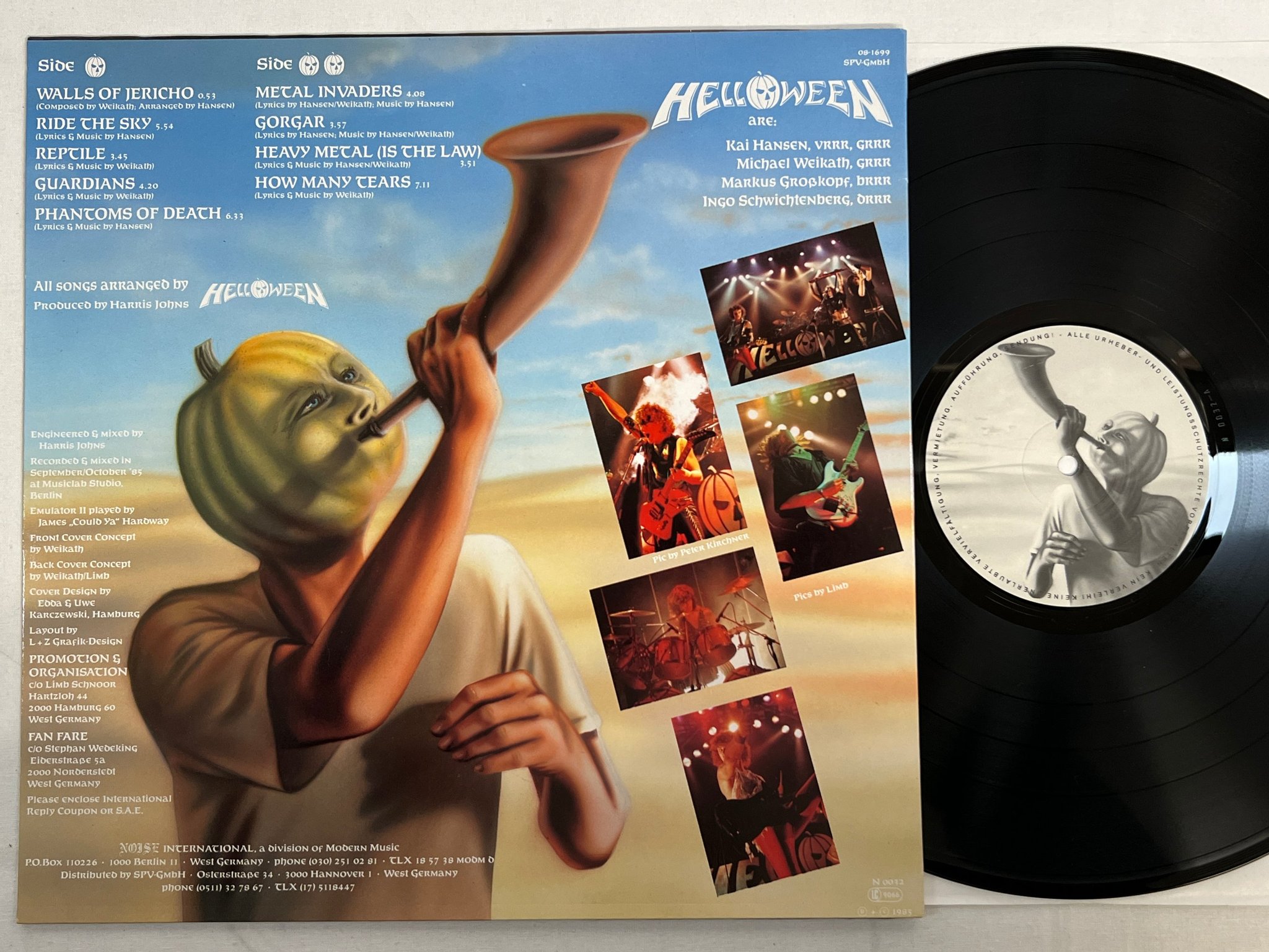 Omslagsbild för skivan HELLOWEEN walls of Jericho LP -85 NOISE N 0032 metal 