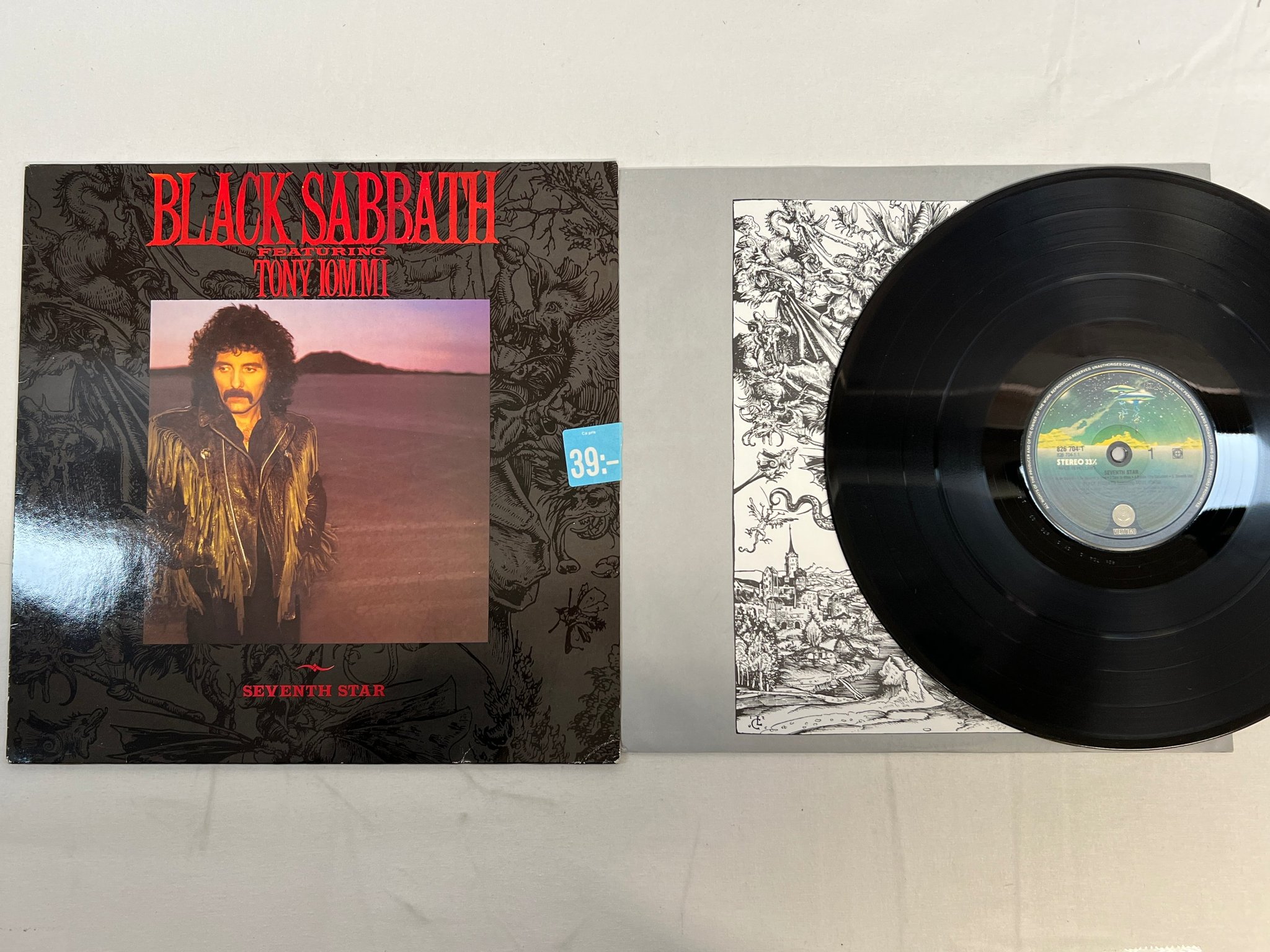 Omslagsbild för skivan BLACK SABBATH seventh star LP -86 Hol VERTIGO 826 704-1