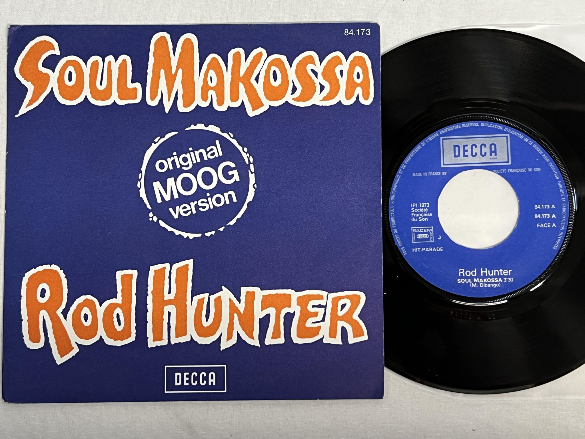 Omslagsbild för skivan ROD HUNTER soul makossa 7" fra DECCA 84173 