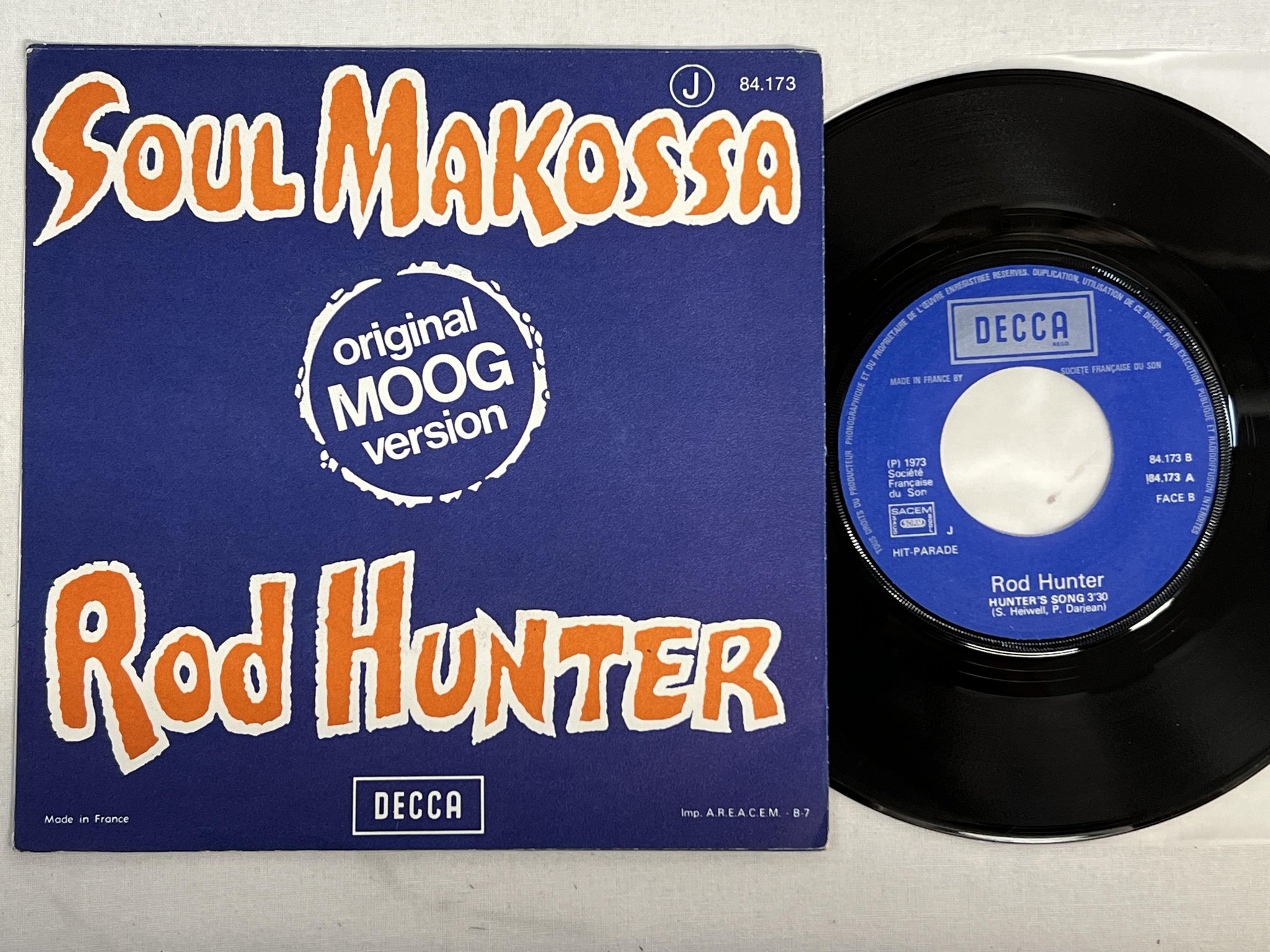 Omslagsbild för skivan ROD HUNTER soul makossa 7" fra DECCA 84173 