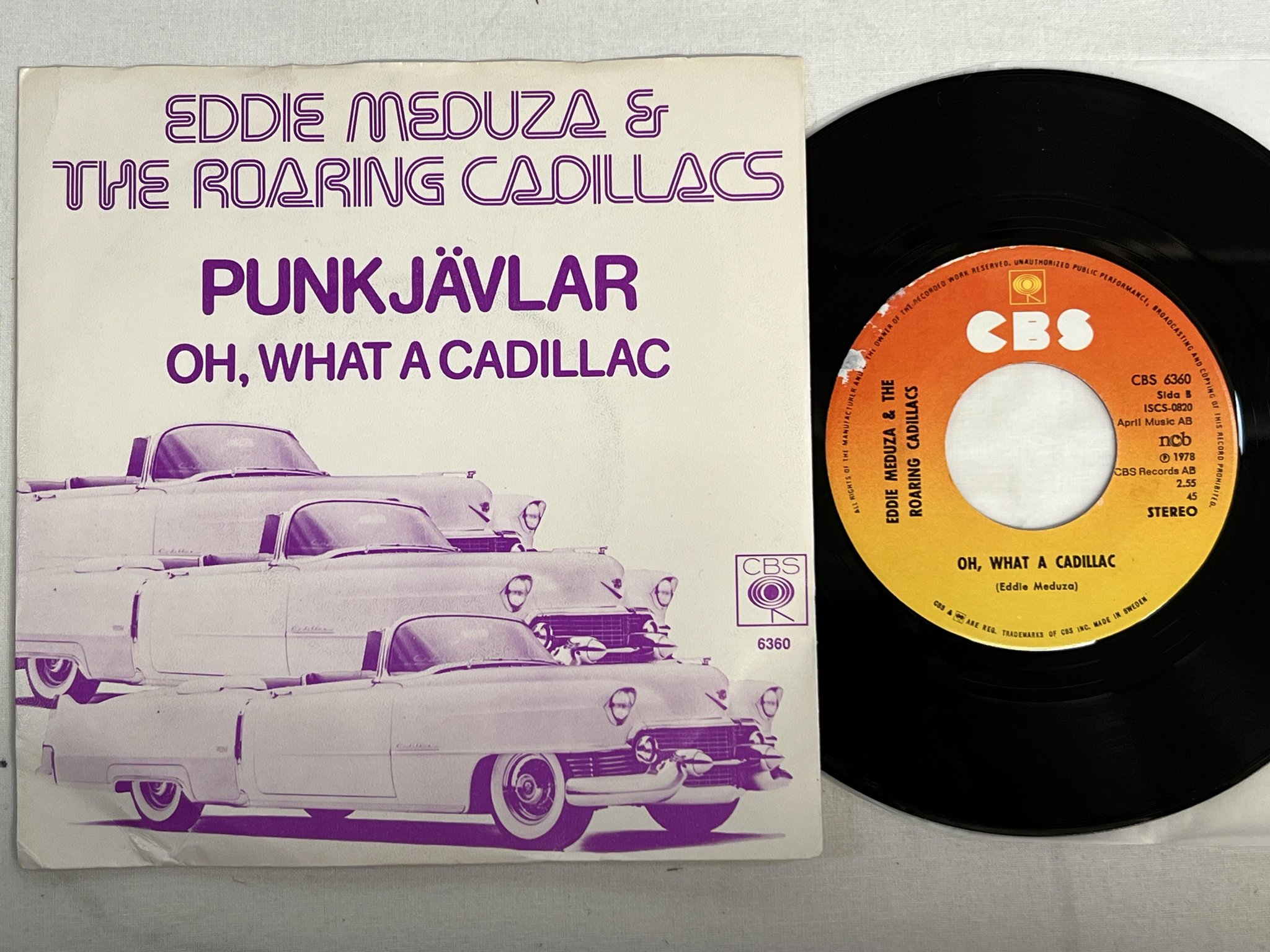 Omslagsbild för skivan EDDIE MEDUZA punkjävlar 7" -78 Swe CBS 6360