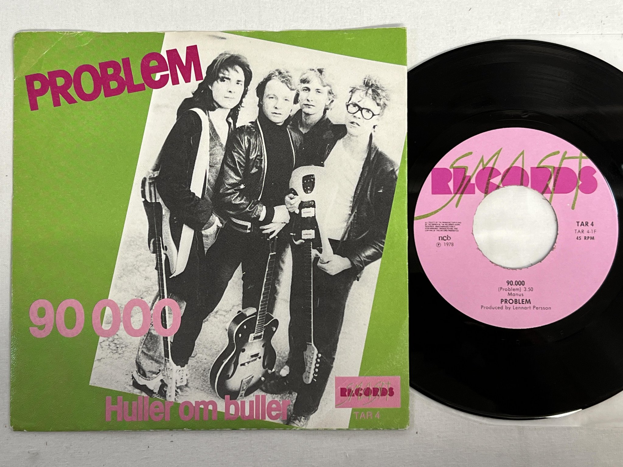 Omslagsbild för skivan PROBLEM 90 000 7" -78 SMASH TAR 4 punk rock 