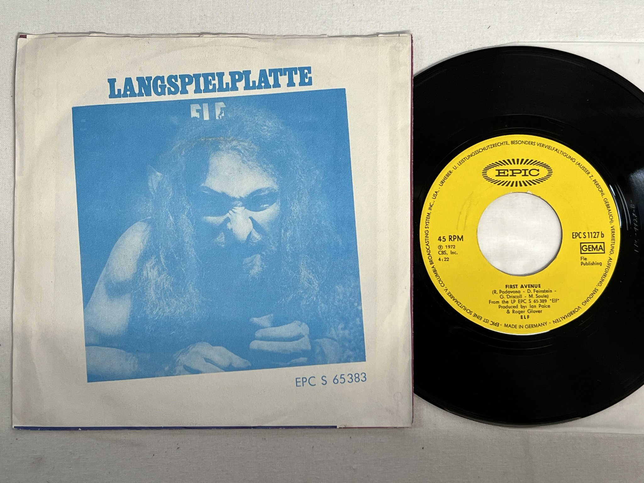 Omslagsbild för skivan ELF hoochie koochie lady 7" -72 Ger EPIC EPC S 1127