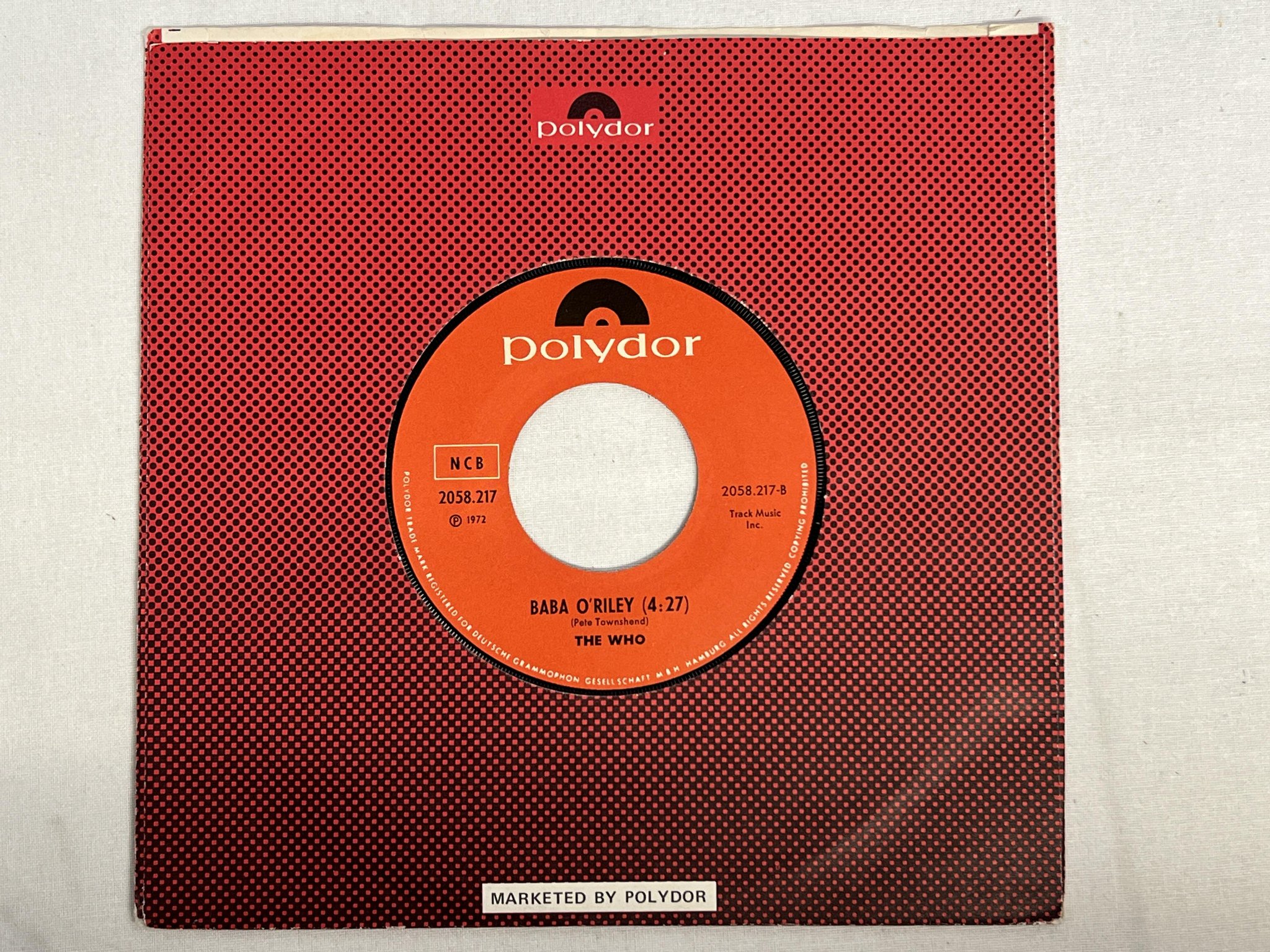 Omslagsbild för skivan THE WHO I can't explain 7" -72 ncb POLYDOR 2058 217 