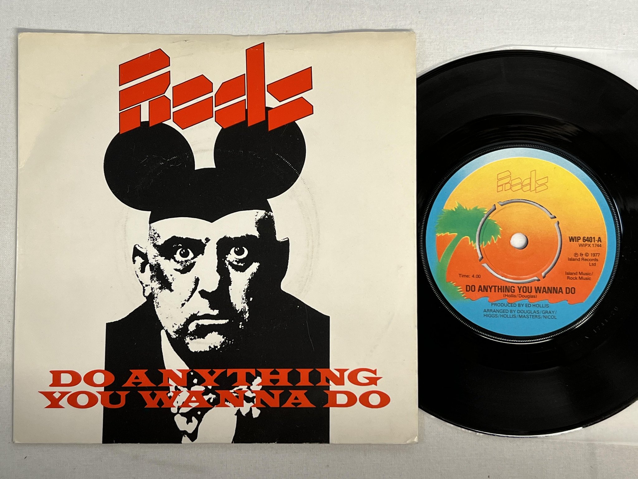 Omslagsbild för skivan REDS  do anything you wanna do 7" -77 UK ISLAND WIP 6401
