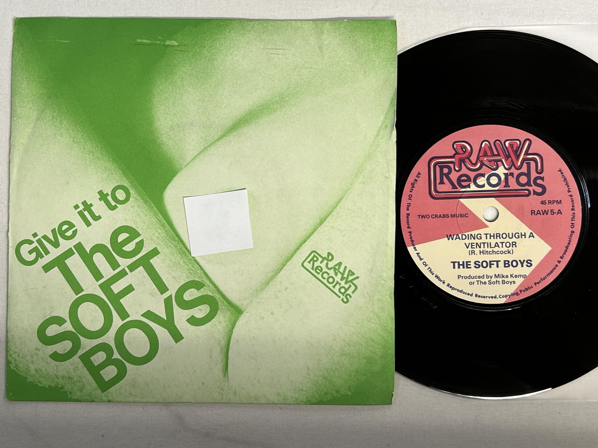 Omslagsbild för skivan THE SOFT BOYS give it to ...  7" -77 UK RAW 5 punk rock / psych