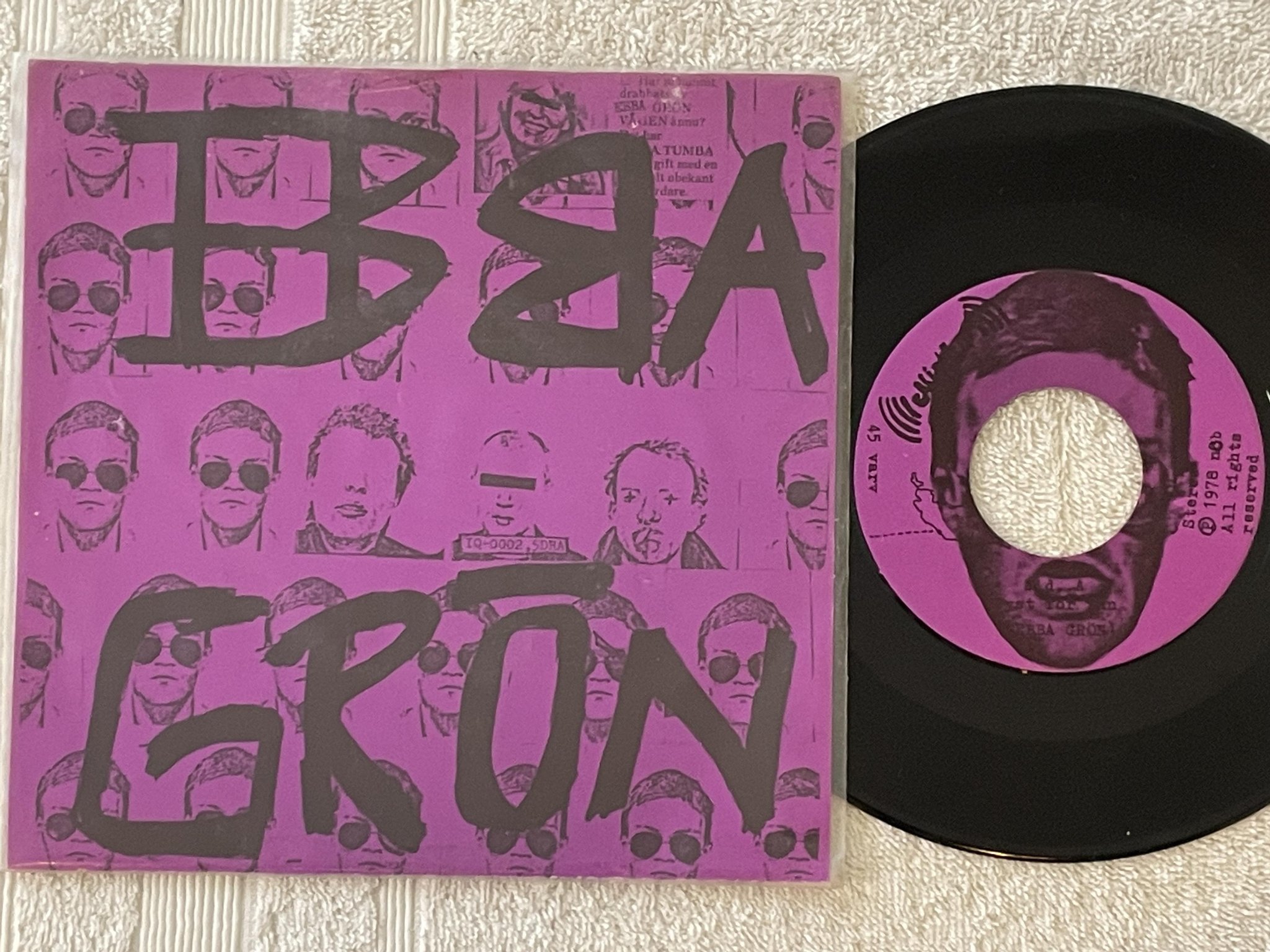 Omslagsbild för skivan EBBA GRÖN prorock 7" -78 MISTLUR MLR-3s "big centre hole" ** RARE **