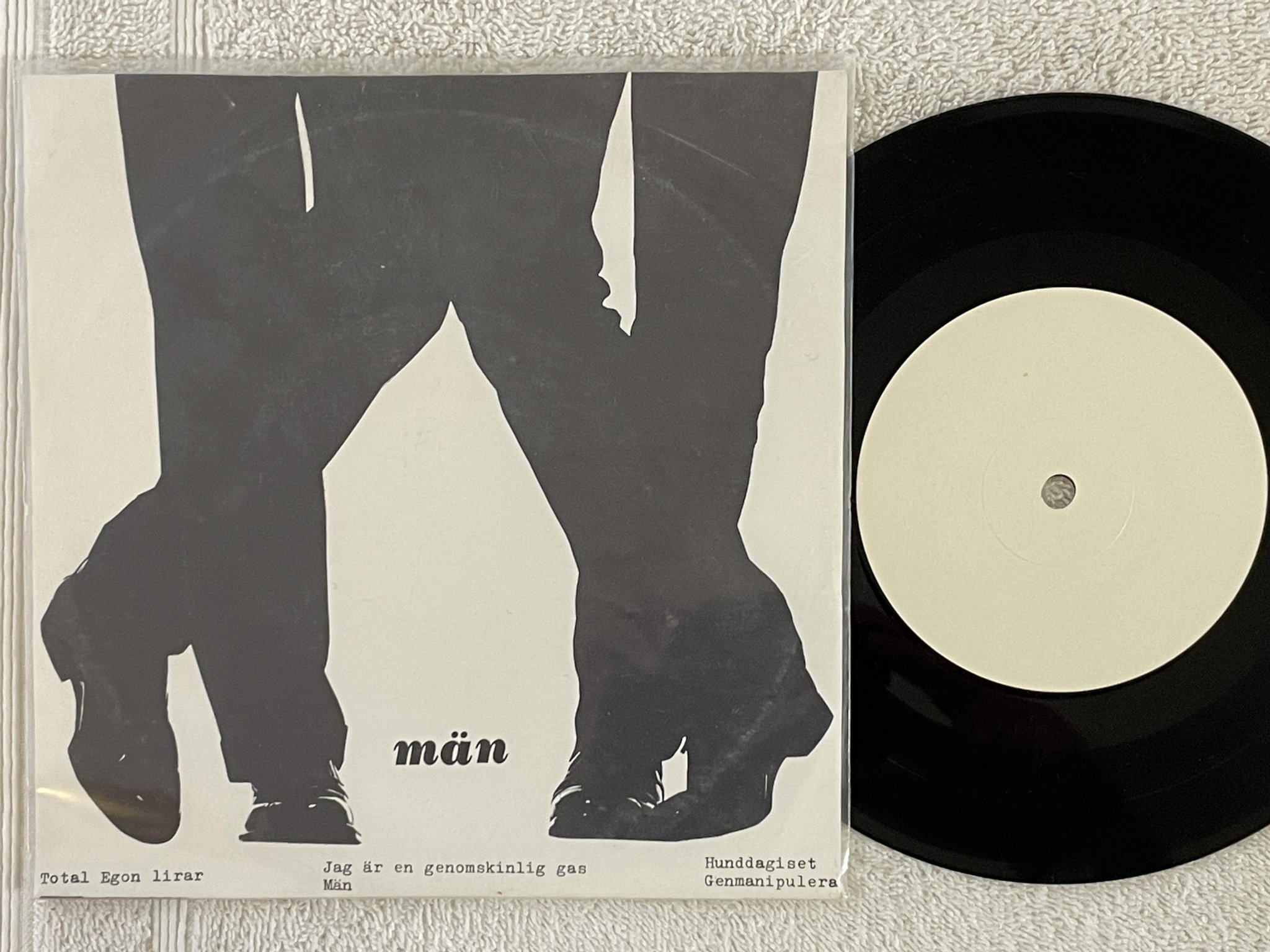 Omslagsbild för skivan TOTAL EGON Män  7" -89 private swedish punk TEG-003