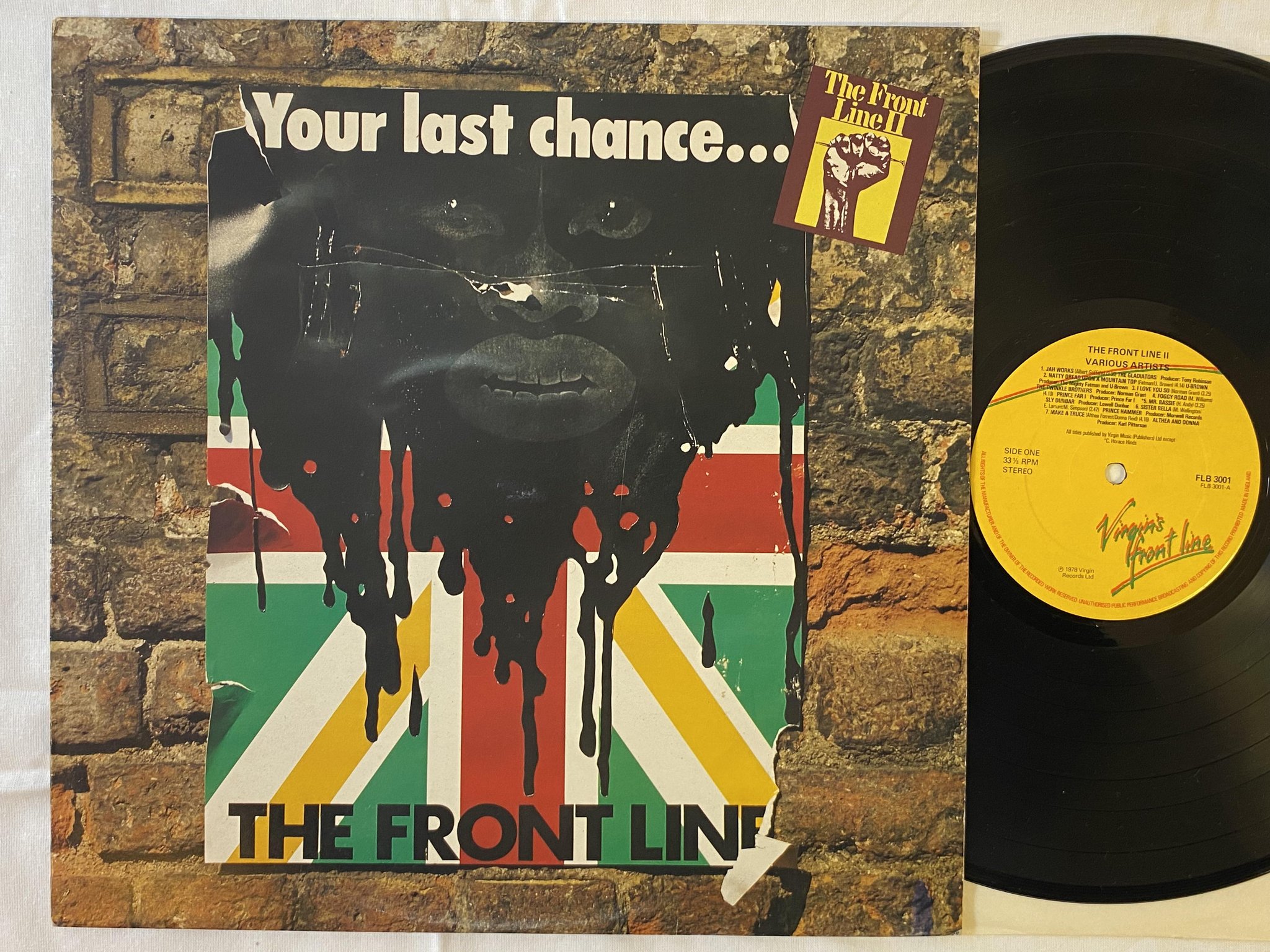 Omslagsbild för skivan V/A the front line II  LP -78 UK FRONT LINE FLB 3001 reggae