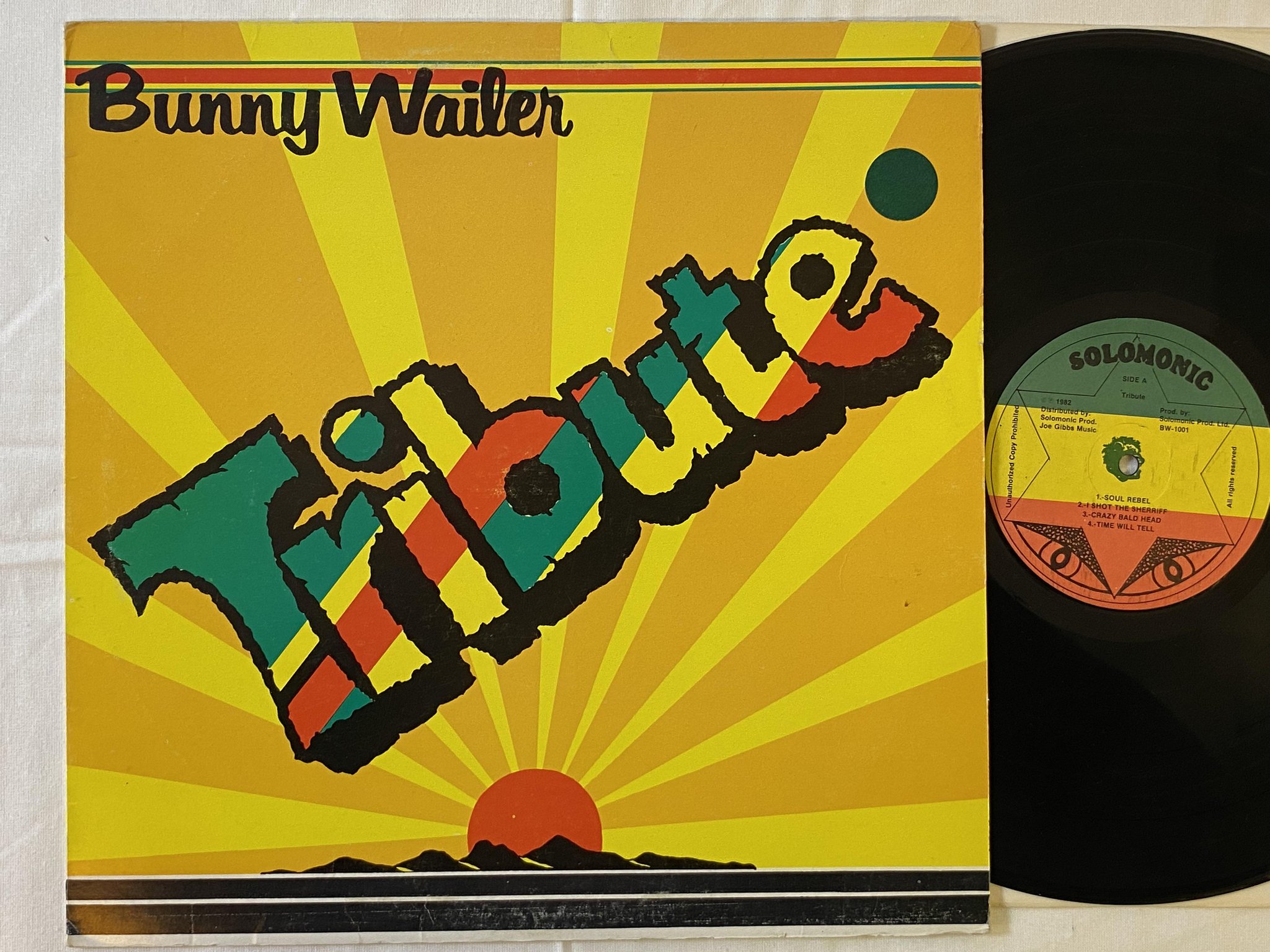 Omslagsbild för skivan BUNNY WAILER tribute LP -82 US SOLOMONIC BW-1001